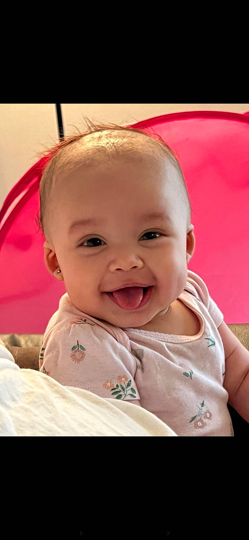 Kamiyah joined the competition — help win amazing prizes! baby, baby_toddler_clothing, cheek, chin, eye, eyebrow, face, facial_expression, hairstyle, happy, head, human, iris, joy, lip, mouth, nose, person, pink, skin