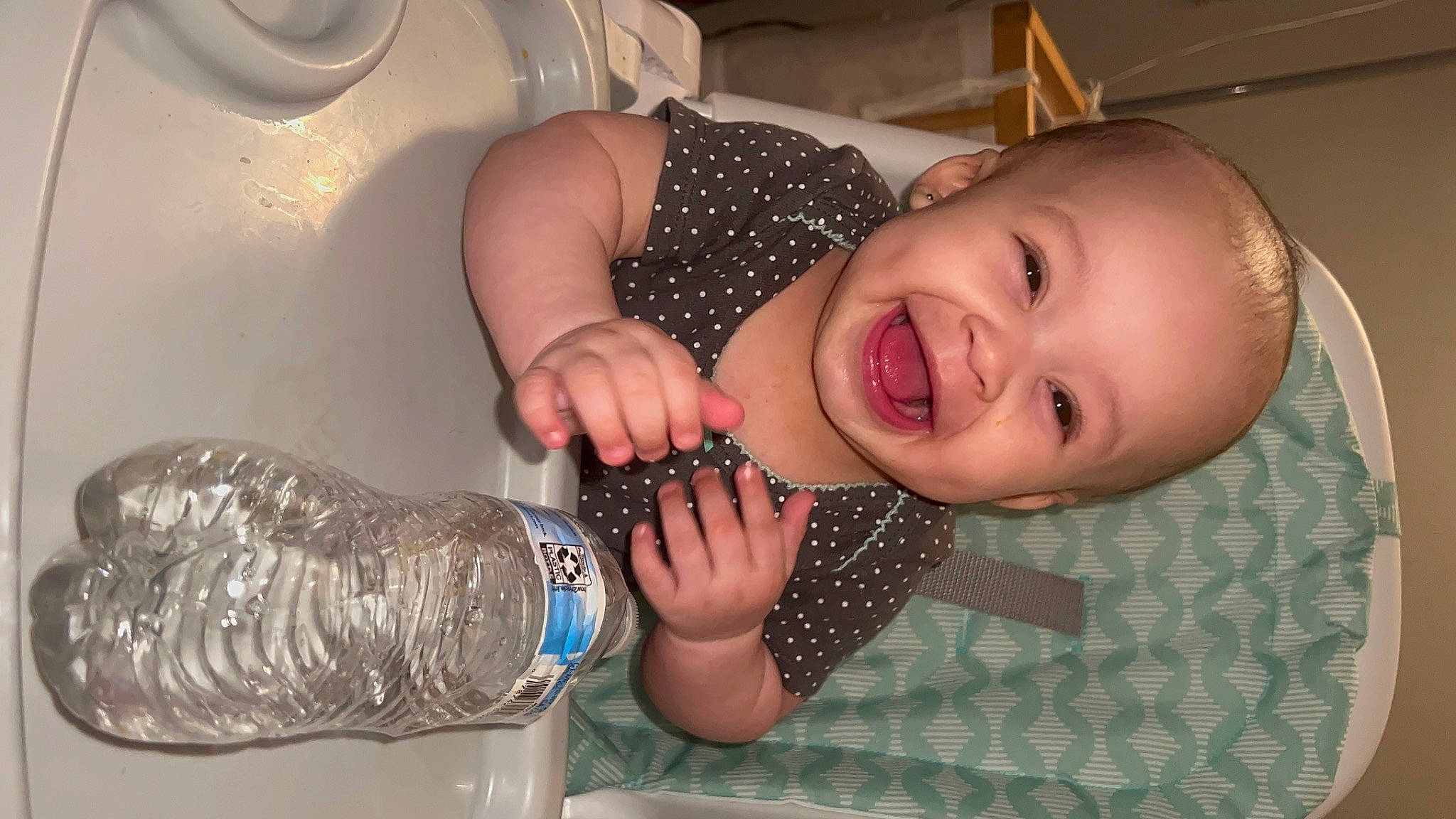Kamiyah joined the competition — help win amazing prizes! arm, baby_toddler_clothing, bottle, eyebrow, eyelash, finger, gesture, hand, happy, iris, lip, mouth, nail, nose, person, plastic_bottle, skin, smile, thumb, toddler