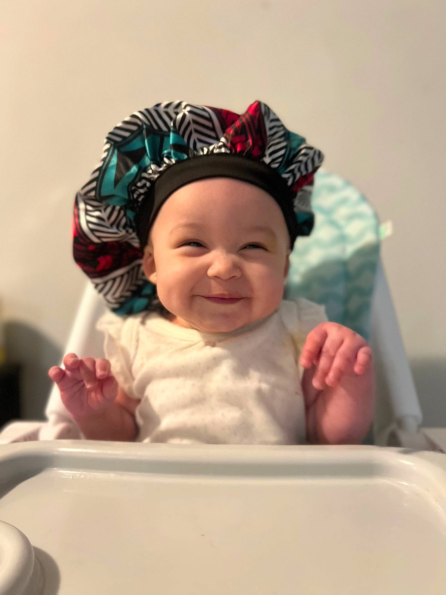 Kamiyah joined the competition — help win amazing prizes! baby, baby_laughing, baby_toddler_clothing, cap, cheek, child, comfort, event, eye, fashion_accessory, finger, fun, happy, head, headwear, joy, laugh, person, personal_protective_equipment, room