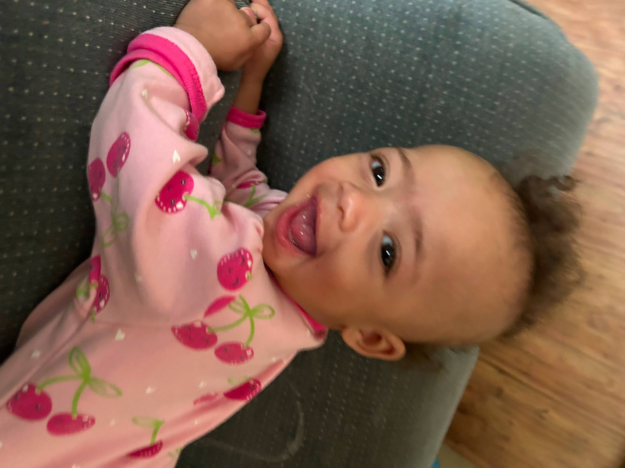 Ocean joined the competition — help win amazing prizes! baby, baby_toddler_clothing, cheek, child, dress, eyelash, fashion_accessory, happy, hat, headgear, lip, neck, nose, pattern, person, pink, skin, smile, sun_hat, textile