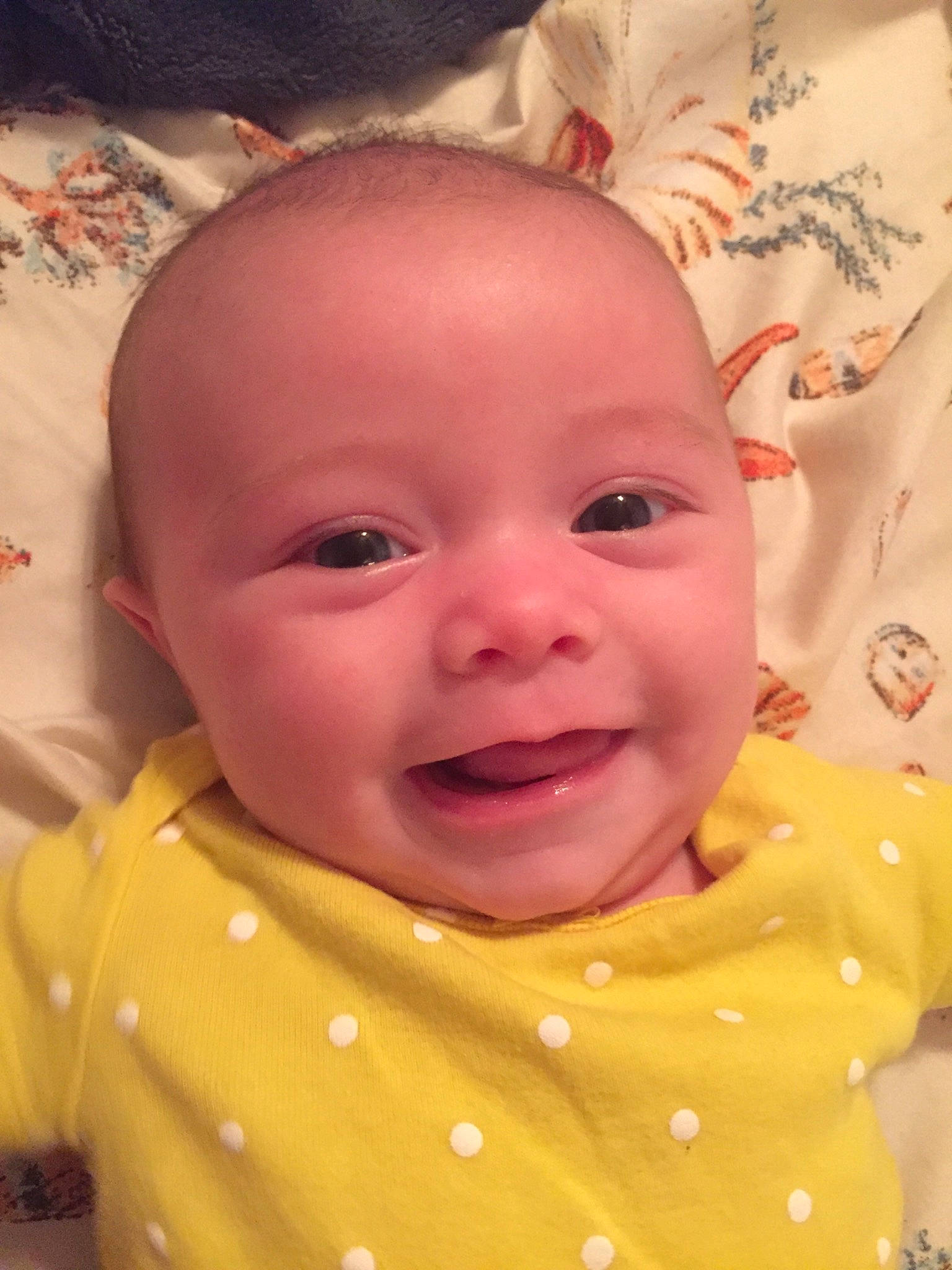 Miranda is registered to the contest to win money with this photo: baby, cheek, child, chin, eye, eyebrow, face, facial_expression, forehead, head, iris, joy, lip, mouth, nose, organ, person, pink, skin, smile