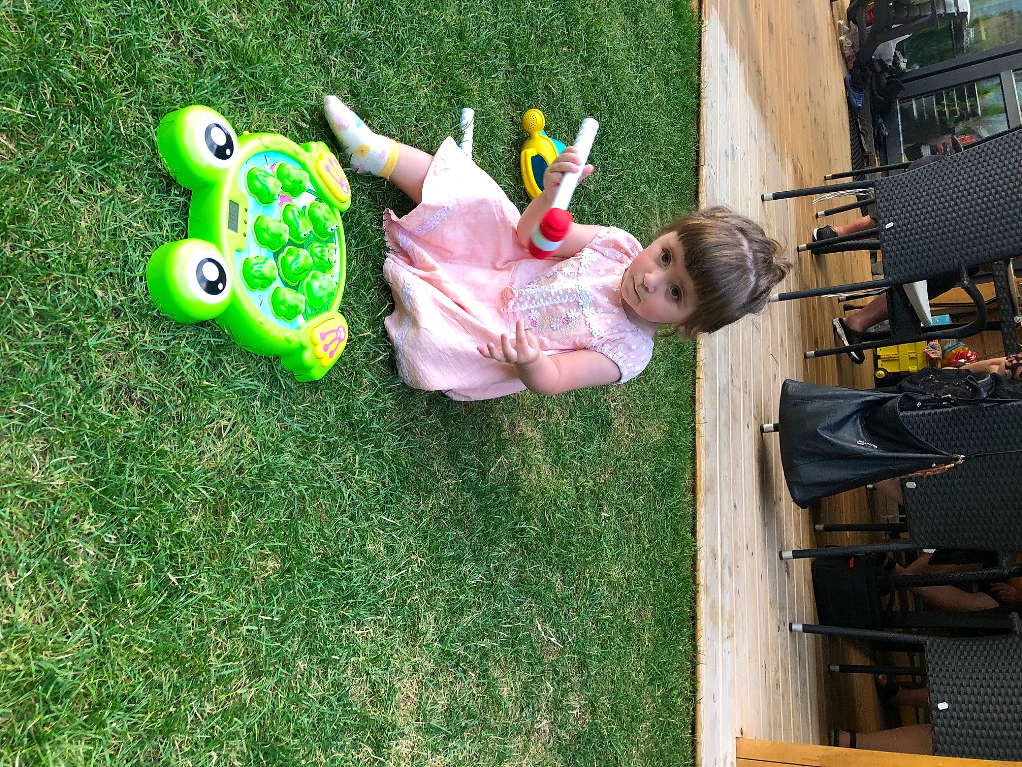 Hanna joined the competition — help win amazing prizes! art, baby, baby_toddler_clothing, child, city, fun, garden, grass, green, happy, lawn, leisure, outdoor_play_equipment, person, plant, play, recreation, smile, toddler, toy