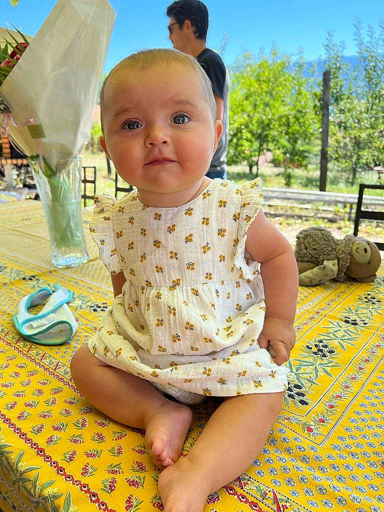 Rose a rejoint le concours — aidez-le/la à gagner de superbes lots ! adaptation, baby, baby_toddler_clothing, child, fun, grass, green, happy, head, leisure, pattern, person, plant, recreation, skin, sky, sleeve, summer, toddler, tree