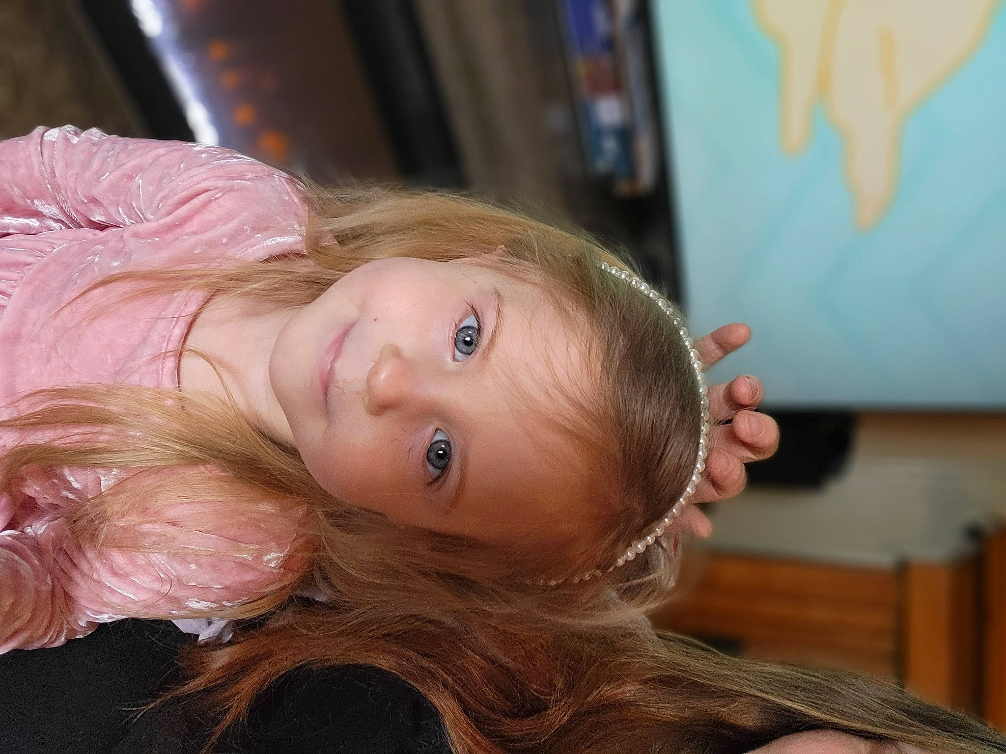 Amelia is registered to the contest to win money with this photo: barbie, blond, brown_hair, cheek, doll, dress, eye, eyelash, fawn, happy, head, iris, joy, lip, long_hair, nose, peach, person, ringlet, skin