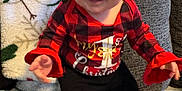 Ruby-Ann joined the competition — help win amazing prizes! toddler, child, smiling, plaid, red, black, shirt, pants, sitting, couch, blanket, snowman, indoors, happy, holiday, cheerful, face, person, home, cozy