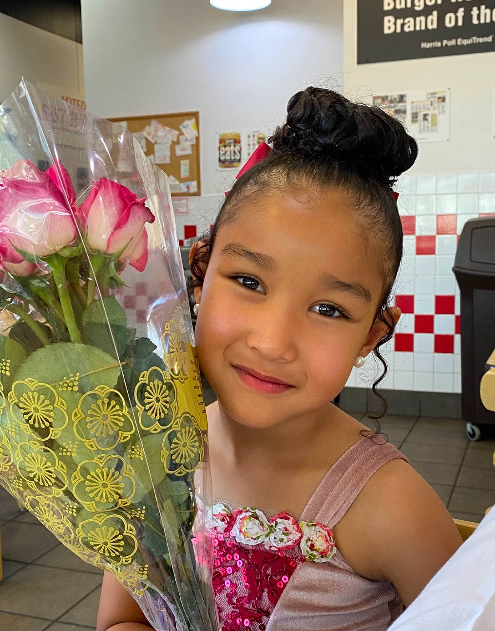 Raiylena joined the competition — help win amazing prizes! artificial_flower, beauty, bouquet, creative_arts, cut_flowers, event, eyelash, face, facial_expression, flower, flower_arranging, happy, joy, long_hair, magenta, organ, person, petal, photograph, plant