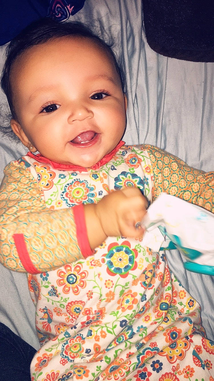 Raeleigh joined the competition — help win amazing prizes! baby, beauty, cheek, child, chin, eye, face, facial_expression, happy, head, iris, lip, mouth, nose, person, skin, smile, textile, toddler