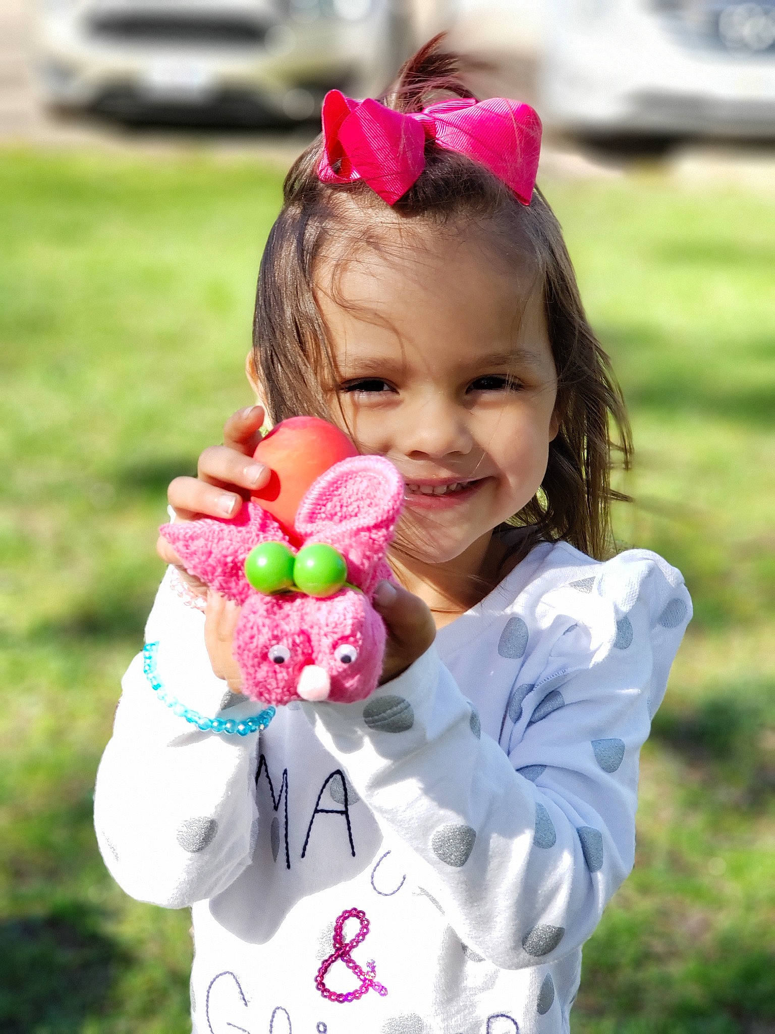 Nellie Facon joined the competition — help win amazing prizes! apple, child, easter, flower, fruit, person, pink, plant, play, spring, toddler