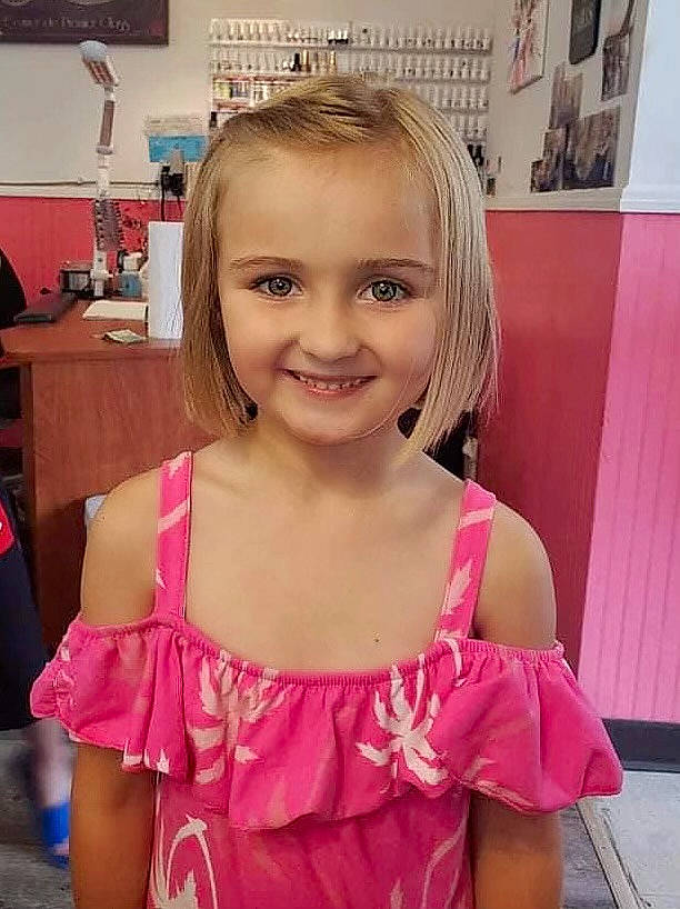 Baylee is registered to the contest to win money with this photo: blond, brown_hair, cheek, child, chin, embellishment, event, eyebrow, eyelash, fun, hairstyle, happy, iris, joy, long_hair, magenta, person, pink, shoulder, sleeve