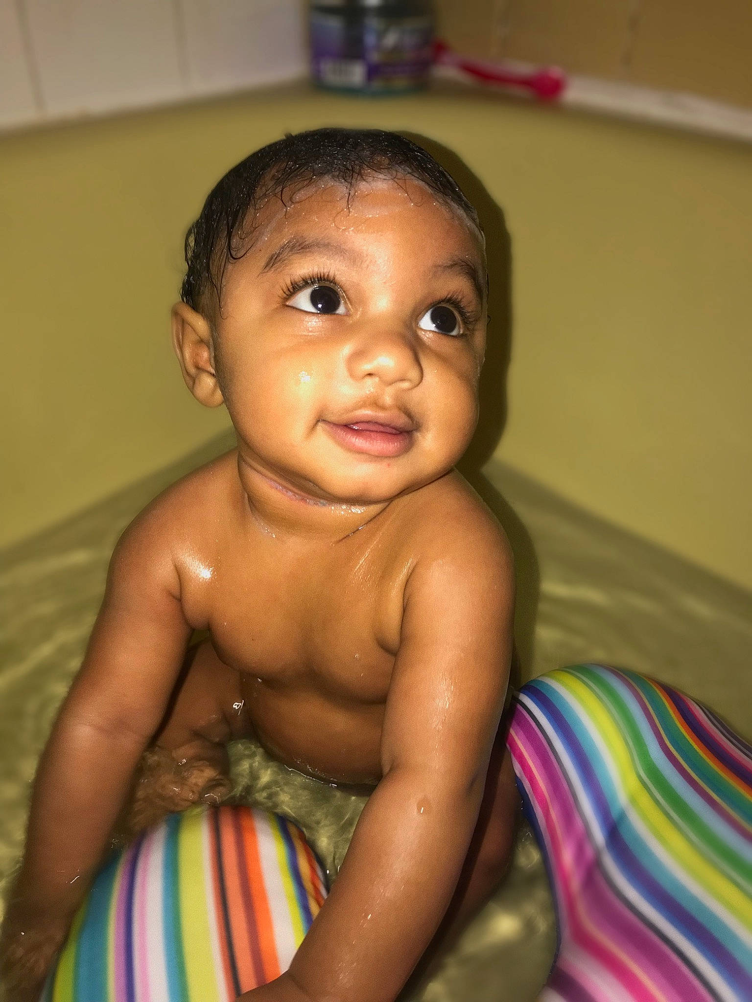 Zane joined the competition — help win amazing prizes! bathing, cheek, chest, child, eye, face, neck, person, skin, smile, toddler