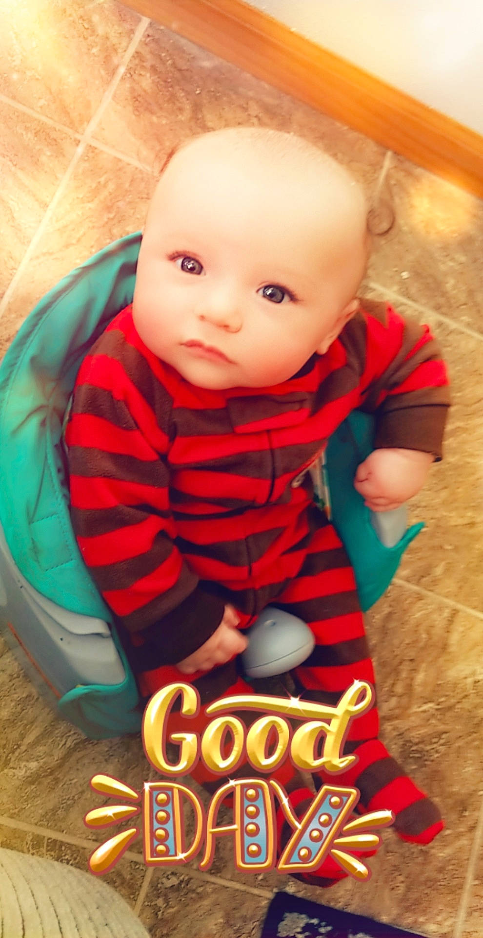 Atlas is registered to the contest to win money with this photo: baby, baby_products, cheek, child, cool, person, play, product, skin, sleeve, smile, toddler, toy