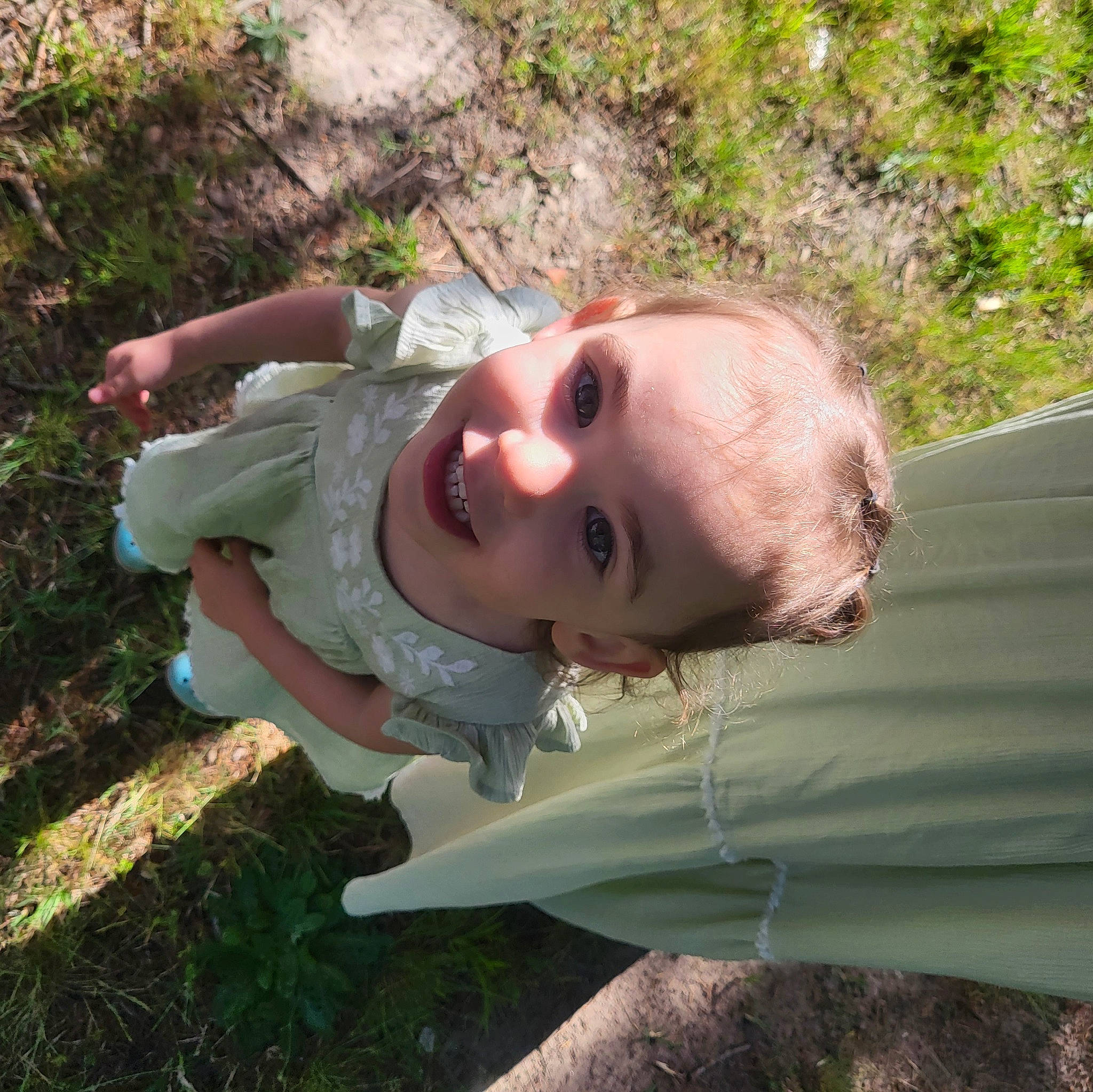 Aubree joined the competition — help win amazing prizes! baby, baby_toddler_clothing, botany, child, face, fun, grass, grass_family, happy, joy, leaf, leisure, pattern, people_in_nature, person, plant, plant_stem, soil, toddler, tree