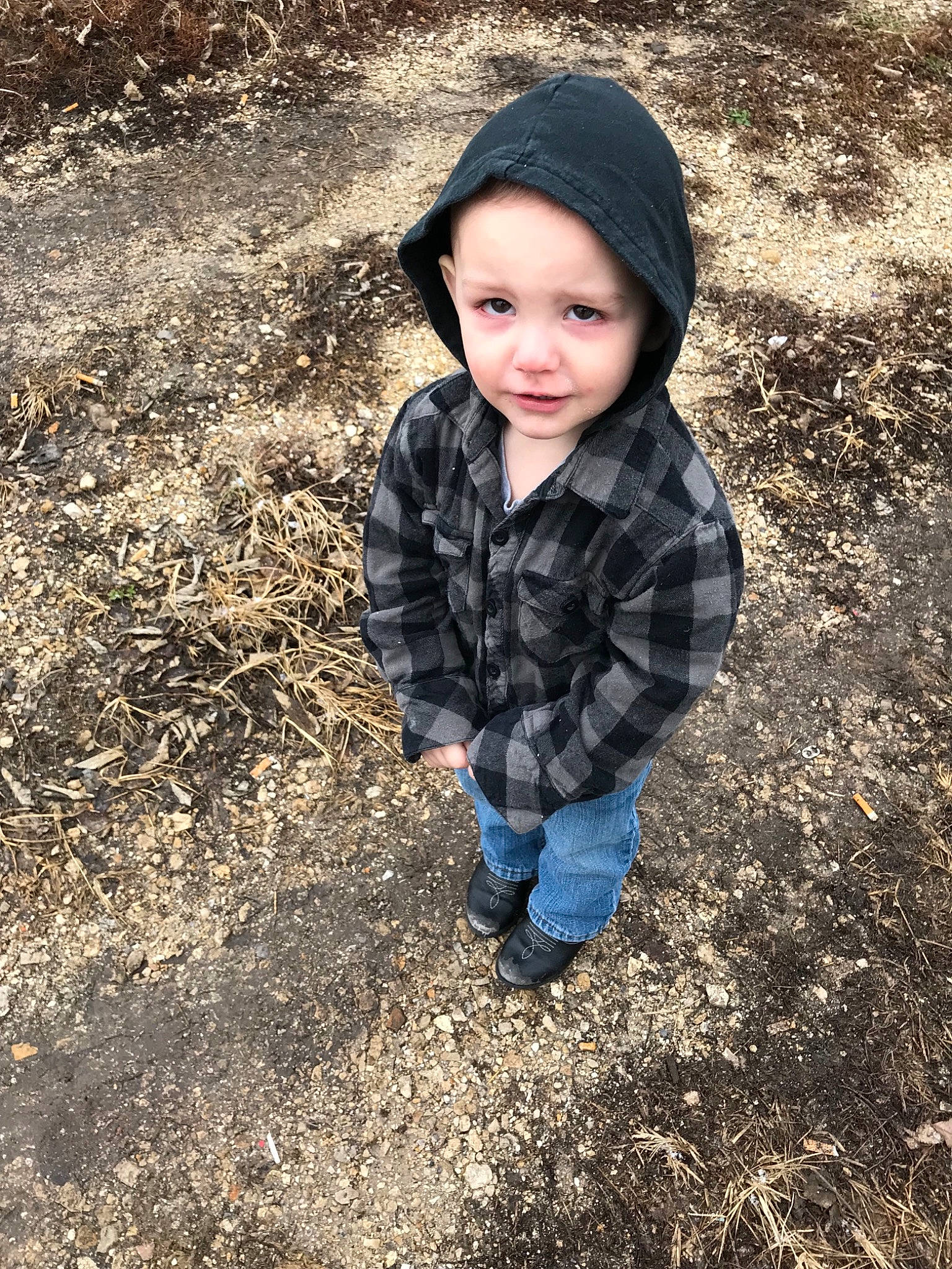 Ryker is registered to the contest to win money with this photo: child, fun, grass, jacket, outerwear, person, photography, plant, play, smile, soil, toddler