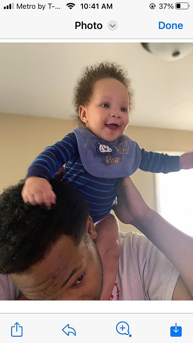 Alonzo joined the competition — help win amazing prizes! abdomen, baby, baby_toddler_clothing, cheek, child, comfort, elbow, flash_photography, gesture, hairstyle, happy, joint, neck, organ, person, shoulder, skin, sleeve, smile, t_shirt