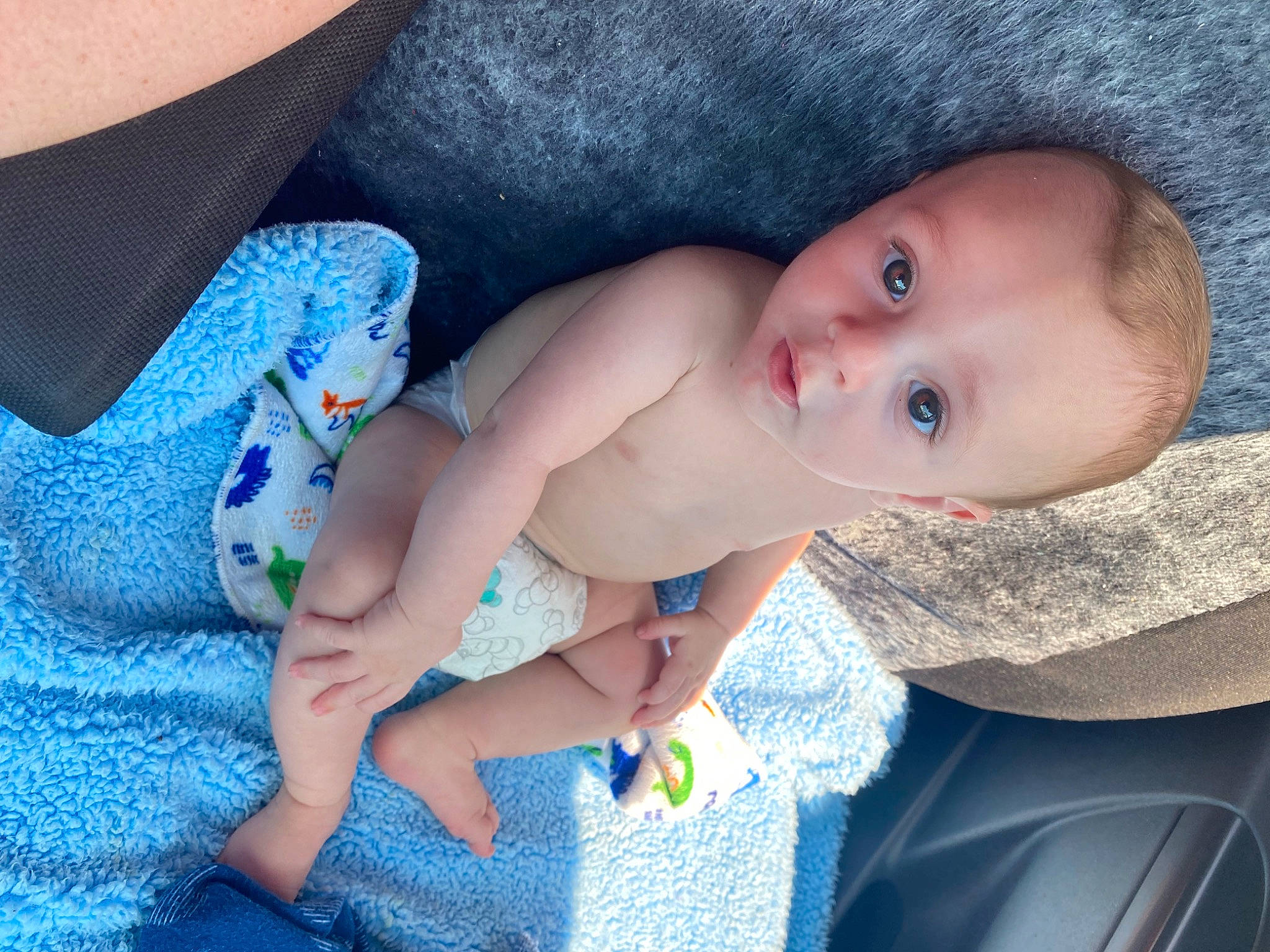Dakota joined the competition — help win amazing prizes! arm, azure, baby, baby_toddler_clothing, blue, cheek, finger, hand, human_body, iris, lip, mammal, mouth, nose, organ, person, product, skin, textile, toddler