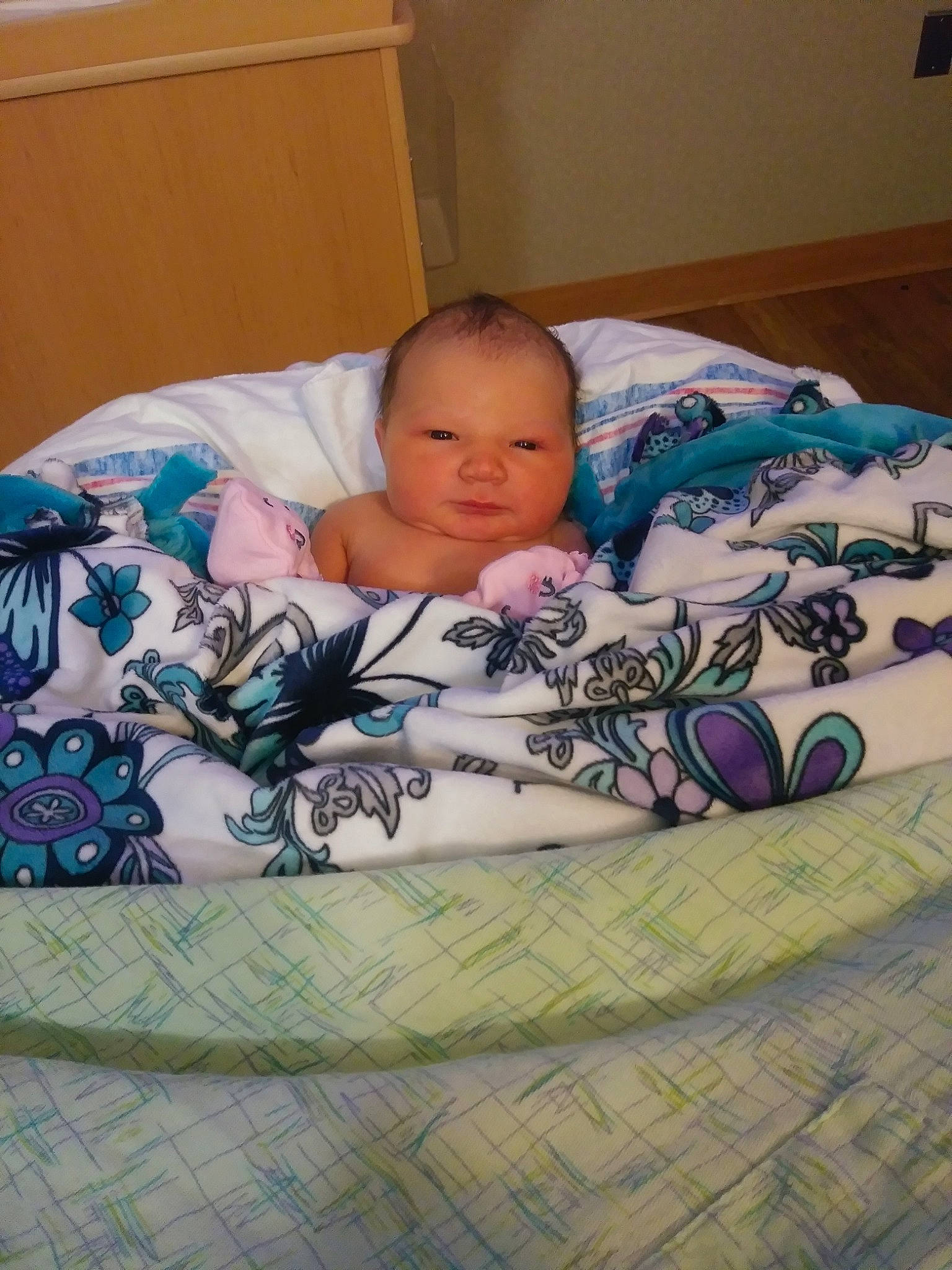 Adrianna joined the competition — help win amazing prizes! arm, baby_products, bed, bedding, bedtime, blanket, blue, child, day, fun, infant, linens, nap, person, play, product, skin, sleep, textile, toddler