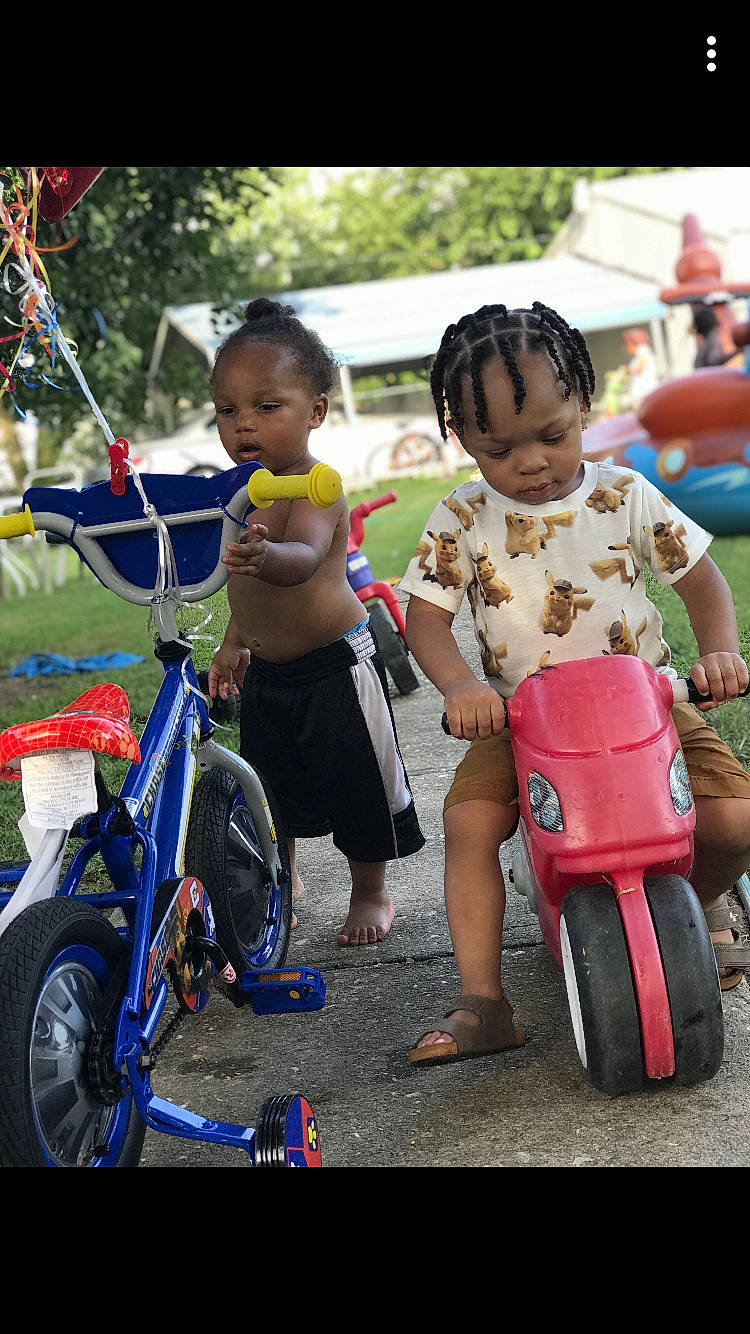 Benson joined the competition — help win amazing prizes! child, fun, happy, mode_of_transport, motor_vehicle, person, photography, play, smile, snapshot, toddler, tricycle, vehicle