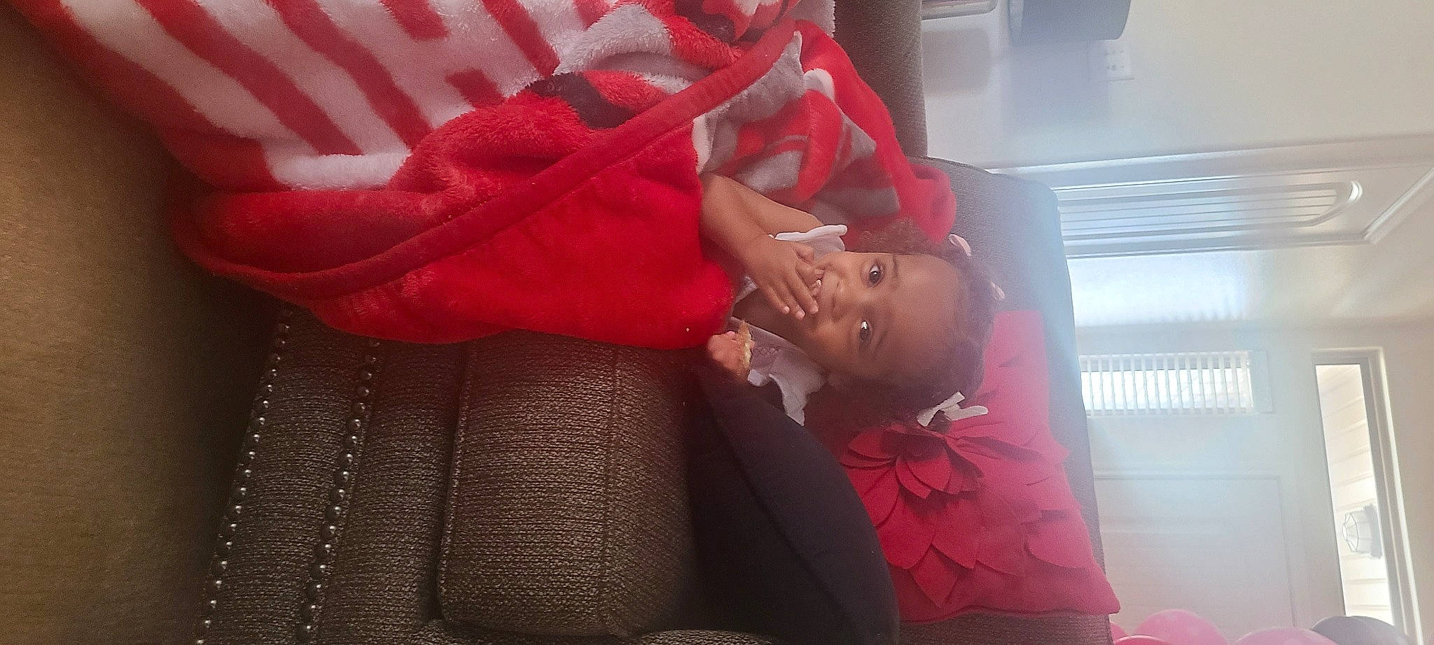 Emmy joined the competition — help win amazing prizes! carmine, comfort, dress, event, fashion_accessory, flesh, gesture, human_leg, linens, magenta, nail, pattern, person, petal, pink, plant, room, suit