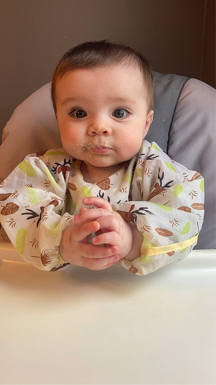 Kylie joined the competition — help win amazing prizes! abdomen, arm, baby, baby_toddler_clothing, cheek, child, comfort, dress, finger, gesture, hand, iris, lip, mouth, neck, nose, person, sitting, skin, sleeve
