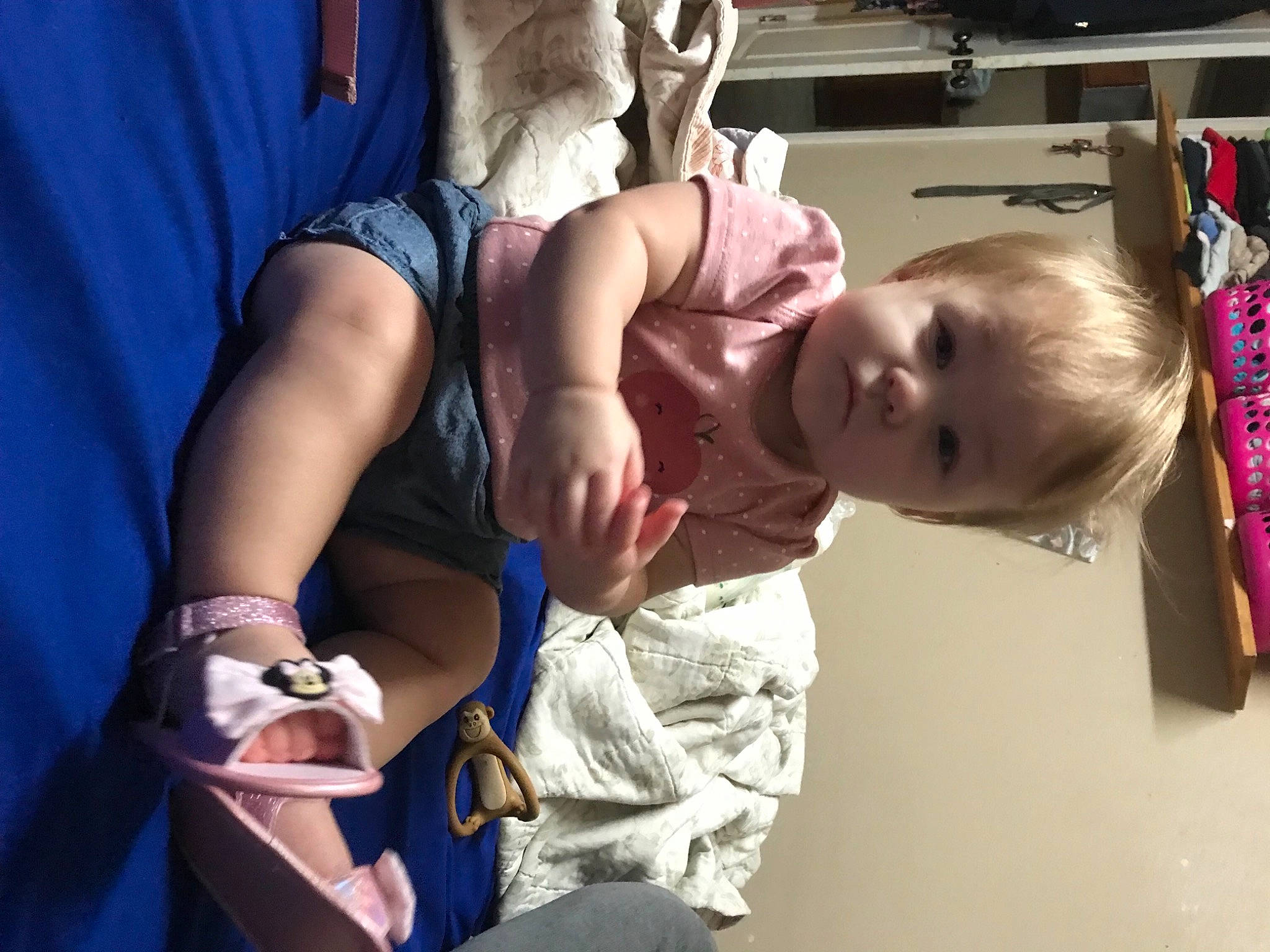 Iris is registered to the contest to win money with this photo: abdomen, arm, baby, baby_products, cheek, chest, child, elbow, event, eye, fun, joint, mammal, nail, person, play, sitting, toddler, trunk, vacation