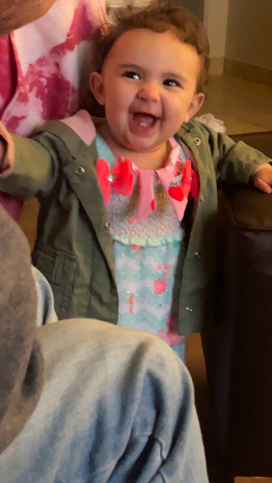 Brinlee joined the competition — help win amazing prizes! cheek, chin, ear, eye, face, facial_expression, finger, forehead, gesture, happy, head, iris, mouth, neck, nose, organ, person, skin, sleeve, smile