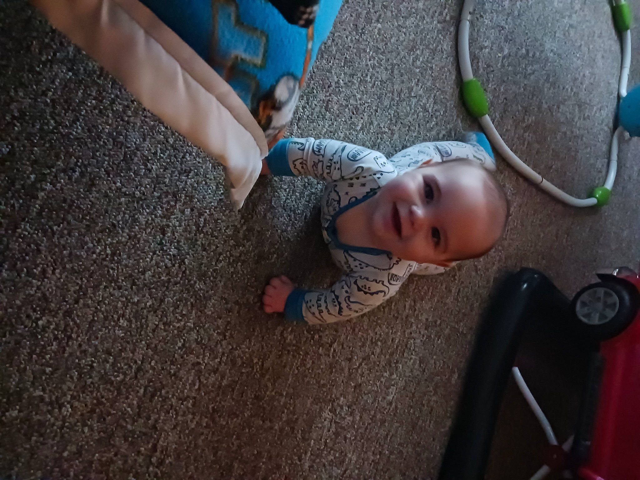 Lucas is registered to the contest to win money with this photo: baby, baby_carriage, baby_products, child, city, comfort, floor, flooring, fun, grass, joy, leisure, person, play, road_surface, sidewalk, sitting, toddler, tree, vehicle_door