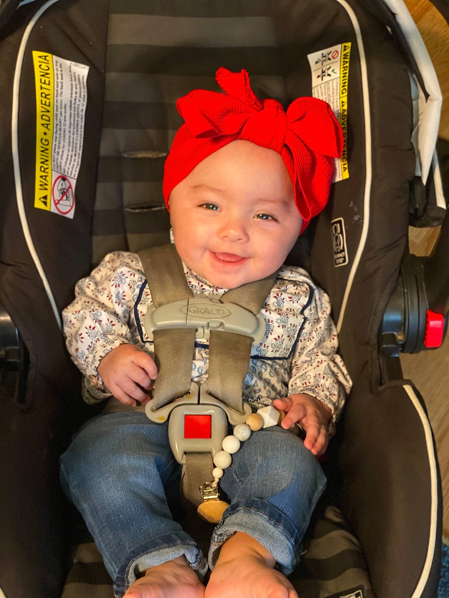Carleigh is registered to the contest to win money with this photo: baby_carriage, baby_in_car_seat, baby_products, child, headwear, joy, person, product, toddler