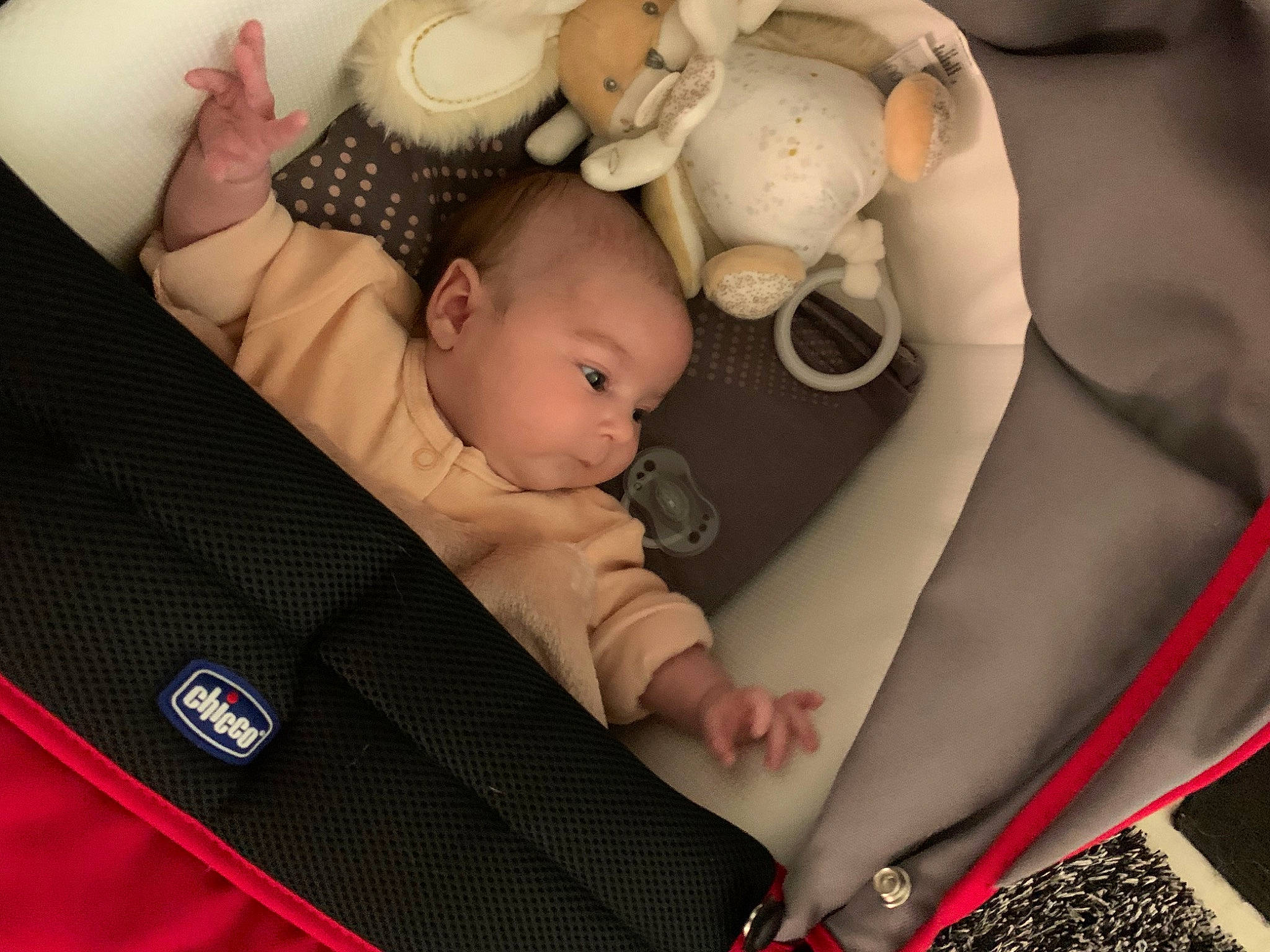 Giollia a rejoint le concours — aidez-le/la à gagner de superbes lots ! arm, baby, baby_carriage, baby_safety, baby_toddler_clothing, car_seat, cheek, child, comfort, eye, finger, head, nail, pattern, person, personal_protective_equipment, skin, textile, toddler, toy