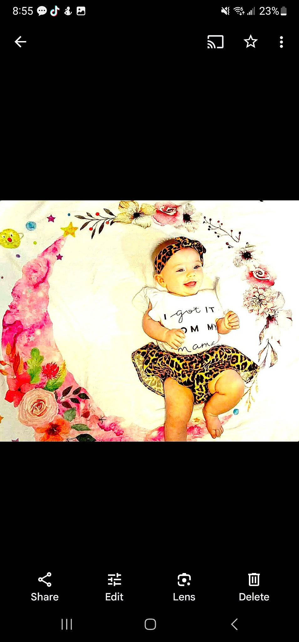 Alayna joined the competition — help win amazing prizes! baby, baby_toddler_clothing, dress, entertainment, event, fashion_design, flash_photography, font, happy, headgear, headpiece, headwear, human_body, magenta, pattern, person, petal, pink, sleeve, thigh