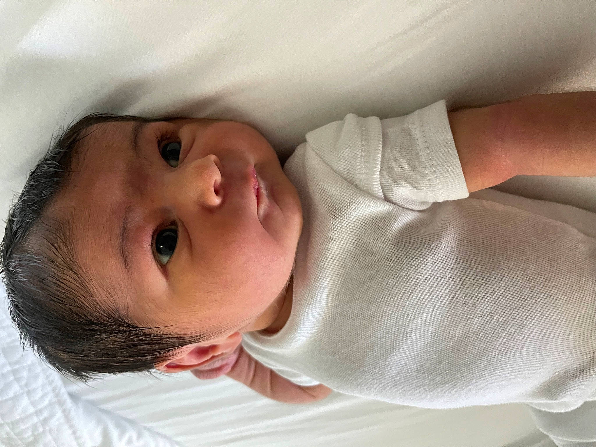 Sophia joined the competition — help win amazing prizes! baby, baby_toddler_clothing, cheek, child, chin, comfort, eyebrow, eyelash, face, headgear, human_body, iris, linens, lip, mouth, nose, person, skin, sleeve, textile