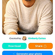 Willie Nelson joined the competition — help win amazing prizes! man, dog, portrait, sweater, face, young_adult, app_interface, button, text, download_button, share_button, generate_button, profile_picture, indoor, technology, user_interface, smiling, casual_clothing, beard, hair