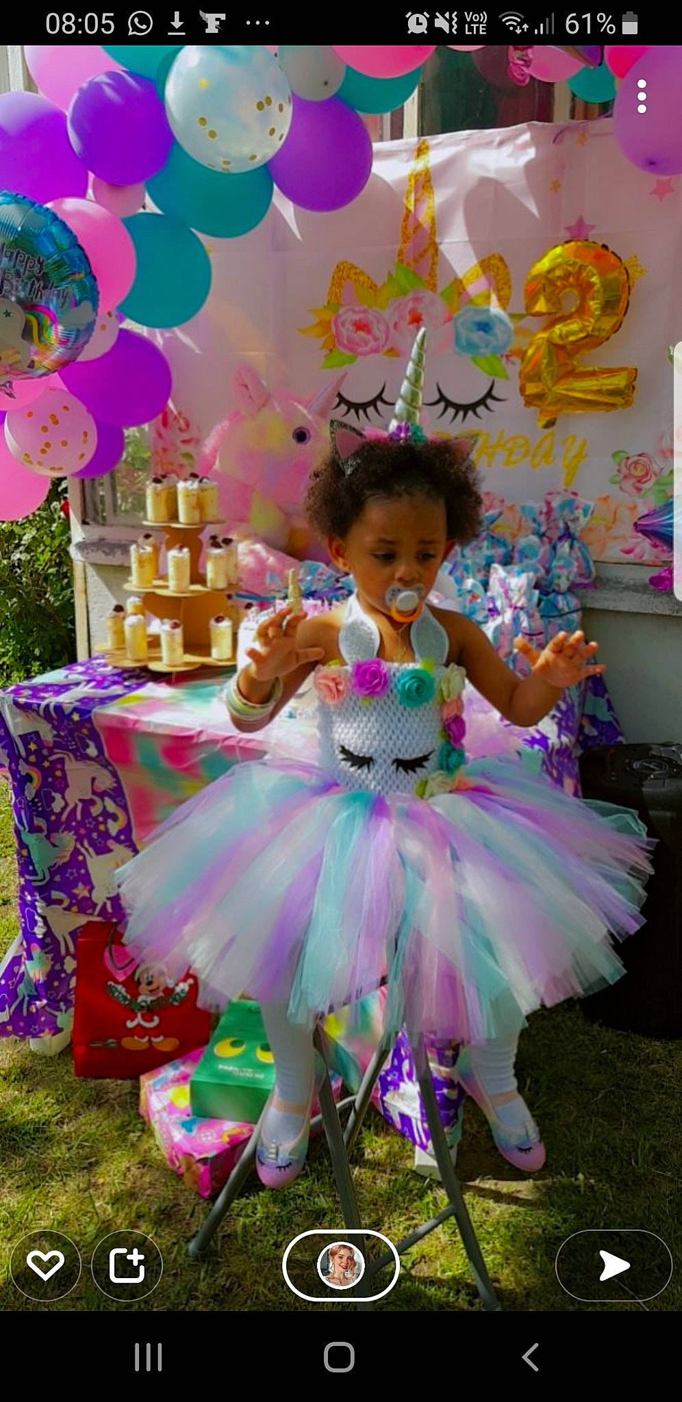 Nabila participe au concours pour gagner de l'argent avec cette photo : baby_toddler_clothing, ballet_tutu, balloon, child, dress, entertainment, event, fashion, fun, happy, magenta, mythical_creature, party, party_supply, person, pink, purple, recreation, ruffle, toddler