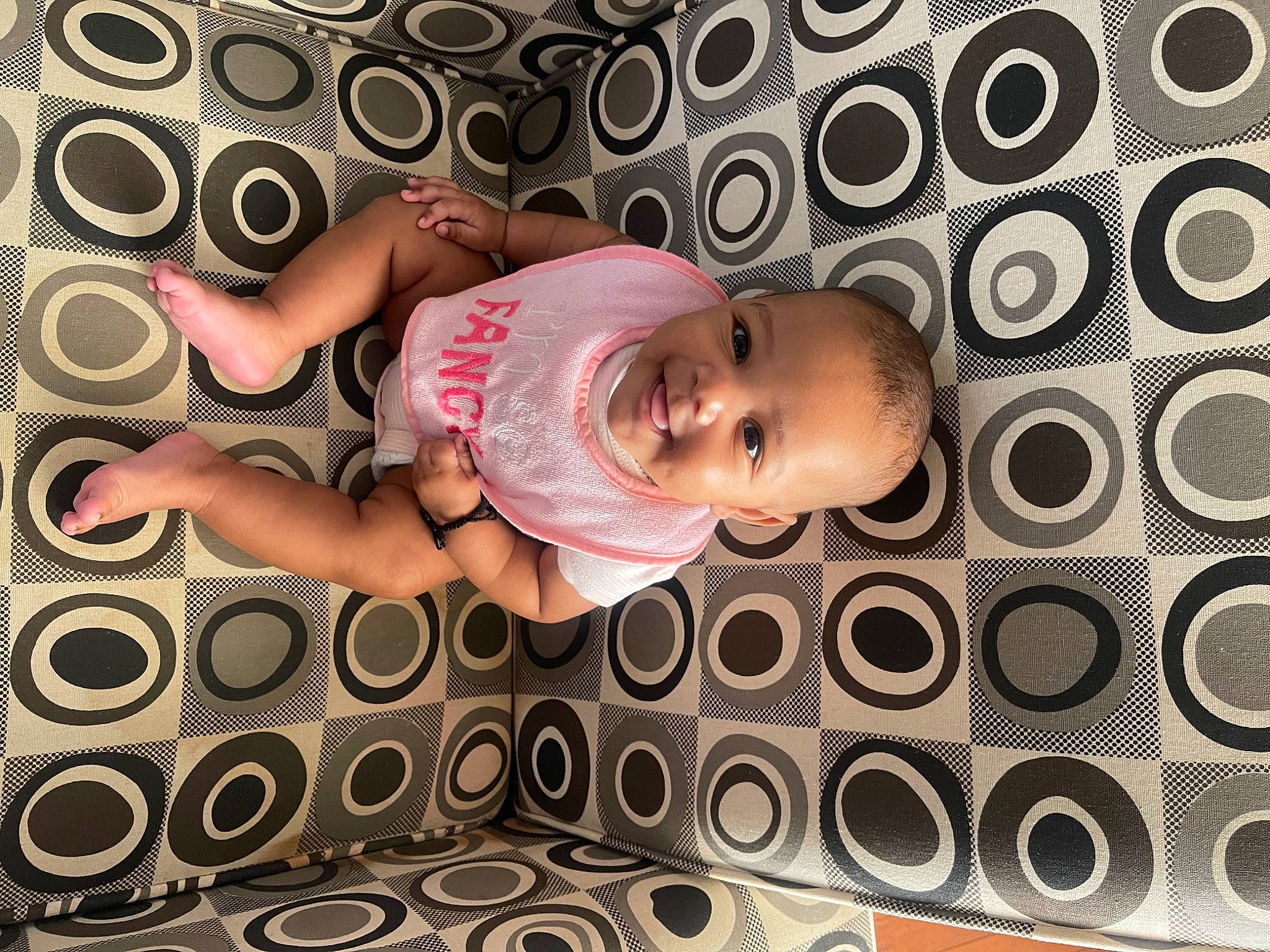 Kataleya joined the competition — help win amazing prizes! baby, baby_products, baby_safety, baby_toddler_clothing, cheek, child, circle, eyelash, facial_expression, font, fun, happy, joy, mammal, metal, pattern, person, room, smile, thigh