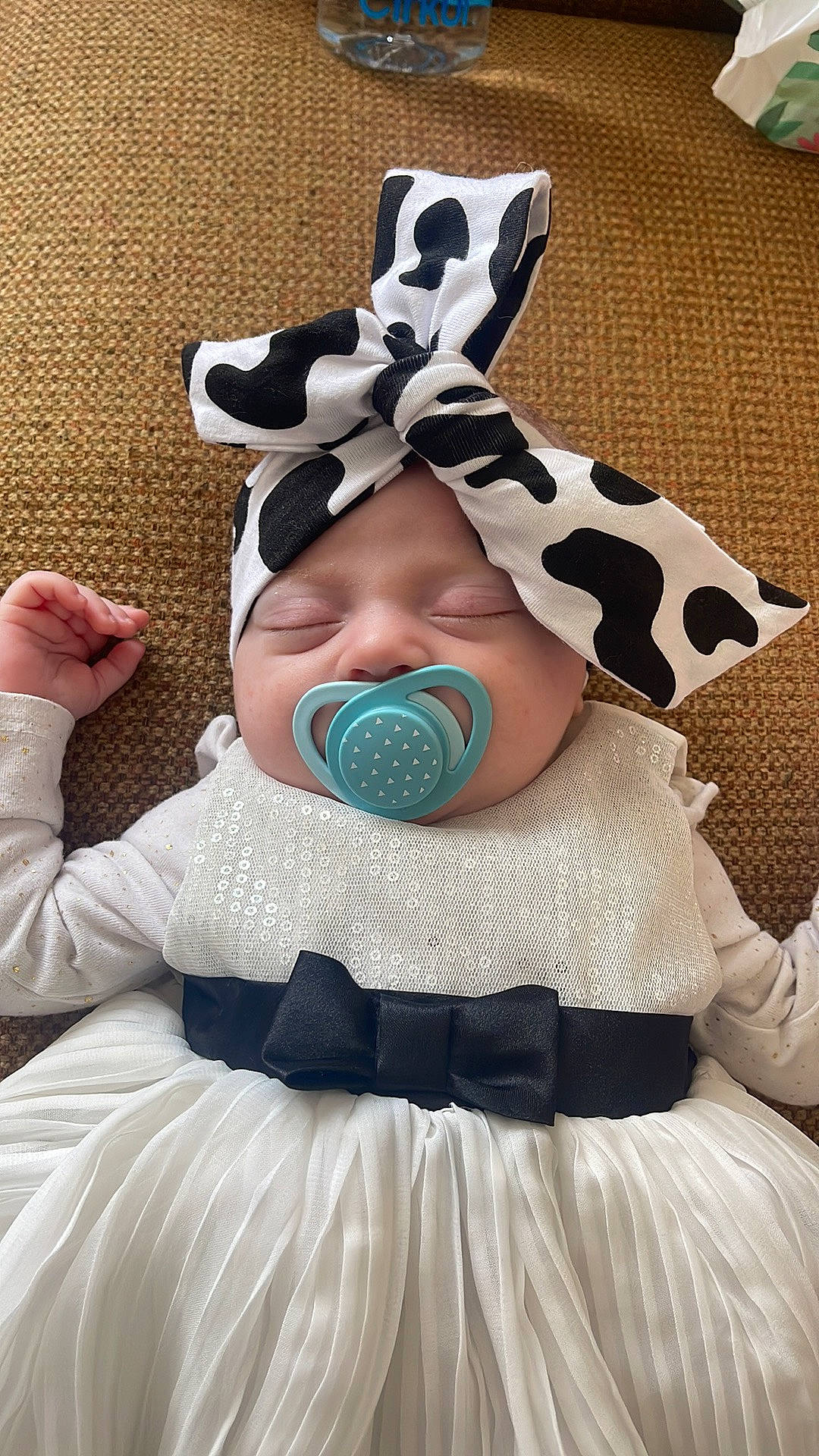 Mazikeen joined the competition — help win amazing prizes! baby, baby_toddler_clothing, bow_tie, cap, comfort, costume, costume_hat, event, fashion_accessory, fur, happy, headwear, linens, pattern, person, pink, sleeve, stuffed_toy, sun_hat, textile