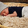 baby, sleeping, hat, blanket, basket, cozy, infant, soft, cute, clothing, peaceful, rest, newborn, child, portrait, indoor, warm, relaxation, nursery, comfort