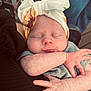 baby, sleeping, headband, bow, infant, hands, skin, closeup, person, child, cute, peaceful, resting, apparel, fabric, soft, portrait, newborn, holding, toddler