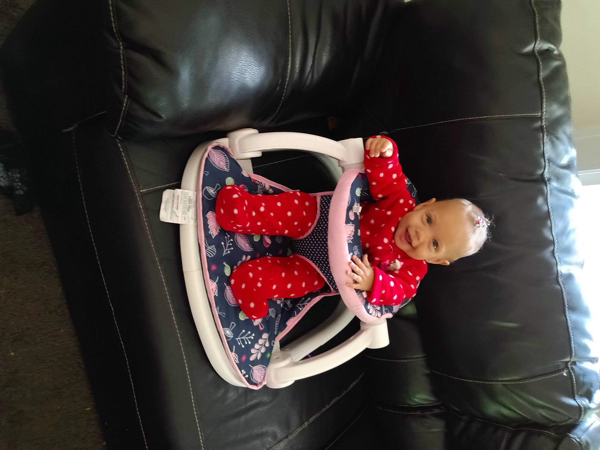 Skyla joined the competition — help win amazing prizes! baby, baby_carriage, baby_products, baby_toddler_clothing, bag, carmine, comfort, event, fruit, human_leg, joy, linens, luggage_and_bags, magenta, pattern, person, sitting, sleeve, sneakers, thigh