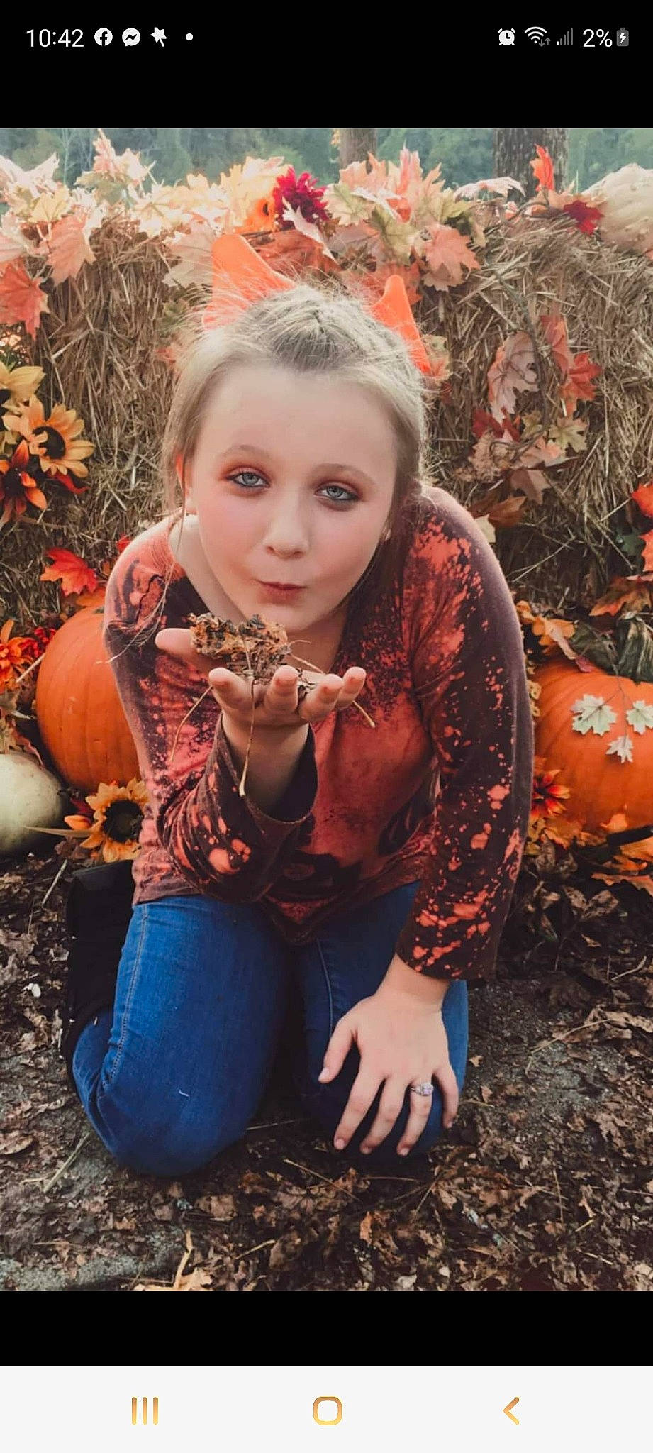 Jazmine is registered to the contest to win money with this photo: brown_hair, calabaza, cucurbita, fawn, flash_photography, fruit, gourd, grass, happy, human_leg, jeans, leaf, long_hair, natural_foods, orange, people_in_nature, person, plant, pumpkin, winter_squash