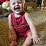 Ropyr joined the competition — help win amazing prizes! baby, child, laughing, carpet, red_outfit, sitting, indoor, stuffed_animal, wicker_chair, toy, person, smile, happy, candid, home, furniture, floor, cute, infant, playful