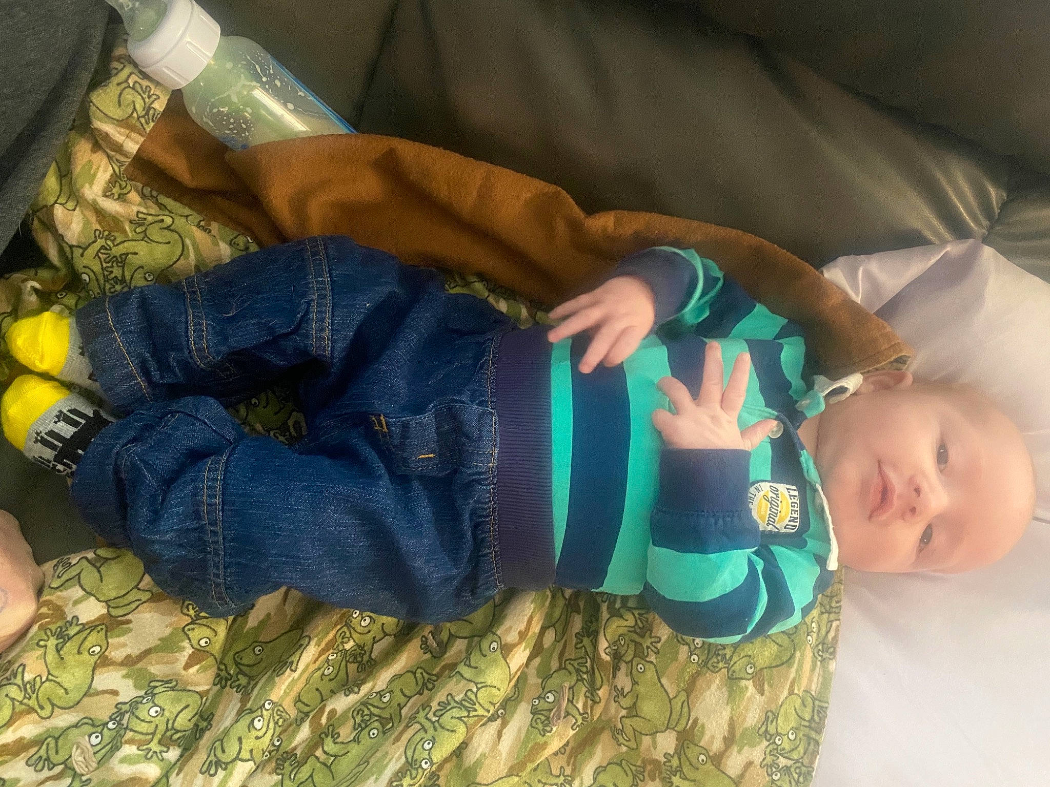 Kannan joined the competition — help win amazing prizes! baby, baby_toddler_clothing, child, comfort, elbow, electric_blue, finger, fun, grass, hand, human_leg, nail, person, room, sitting, skin, sleeve, thumb, toddler, tree
