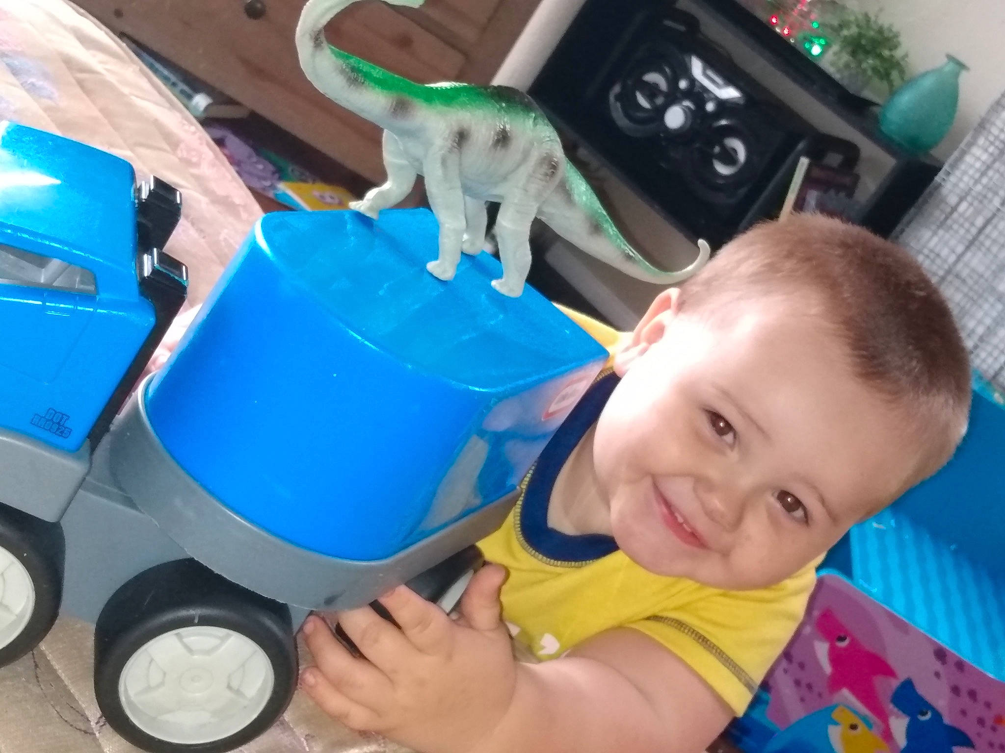 Noah joined the competition — help win amazing prizes! baby, baby_products, blue, child, electric_blue, fun, green, happy, joy, leisure, person, photograph, primate, product, recreation, smile, snapshot, tire, toddler, toy