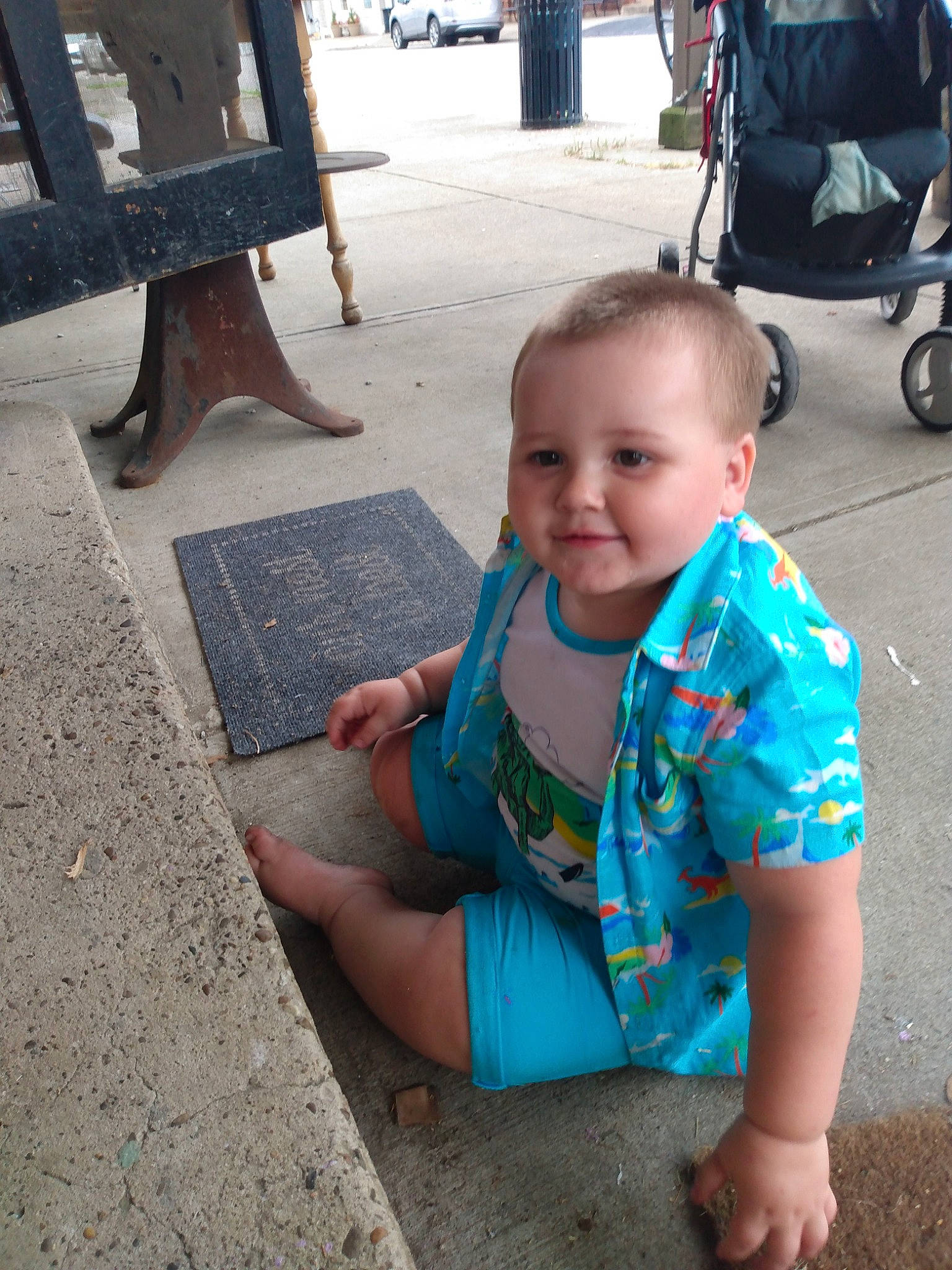 Noah joined the competition — help win amazing prizes! asphalt, automotive_tire, automotive_wheel_system, black, hand, head, human_leg, joy, leg, leisure, morning, person, road, road_surface, sidewalk, smile, summer, temple, tire, toddler