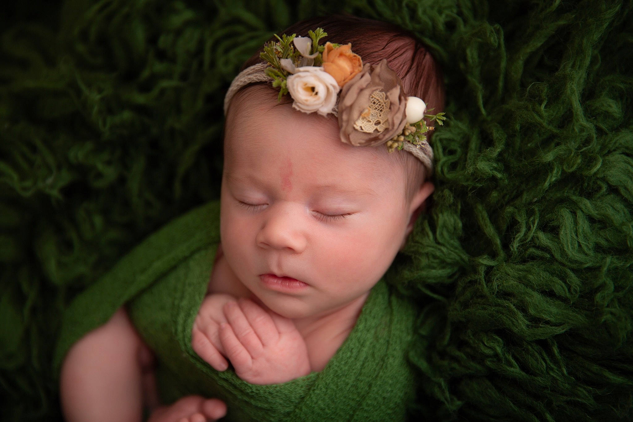 Cecelia is registered to the contest to win money with this photo: baby, baby_toddler_clothing, chin, dress, eyelash, fawn, flash_photography, flower, grass, hand, head, headpiece, headwear, iris, leaf, lip, nail, people_in_nature, person, plant