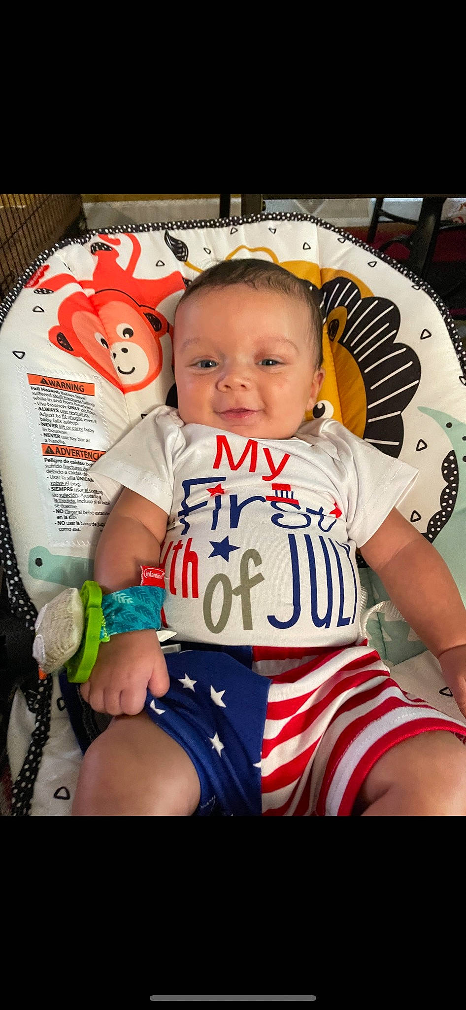 Darion is registered to the contest to win money with this photo: baby, baby_carriage, baby_products, baby_toddler_clothing, cheek, child, cool, fun, happy, jersey, people, person, personal_protective_equipment, pink, product, sitting, sleeve, sportswear, t_shirt, thigh