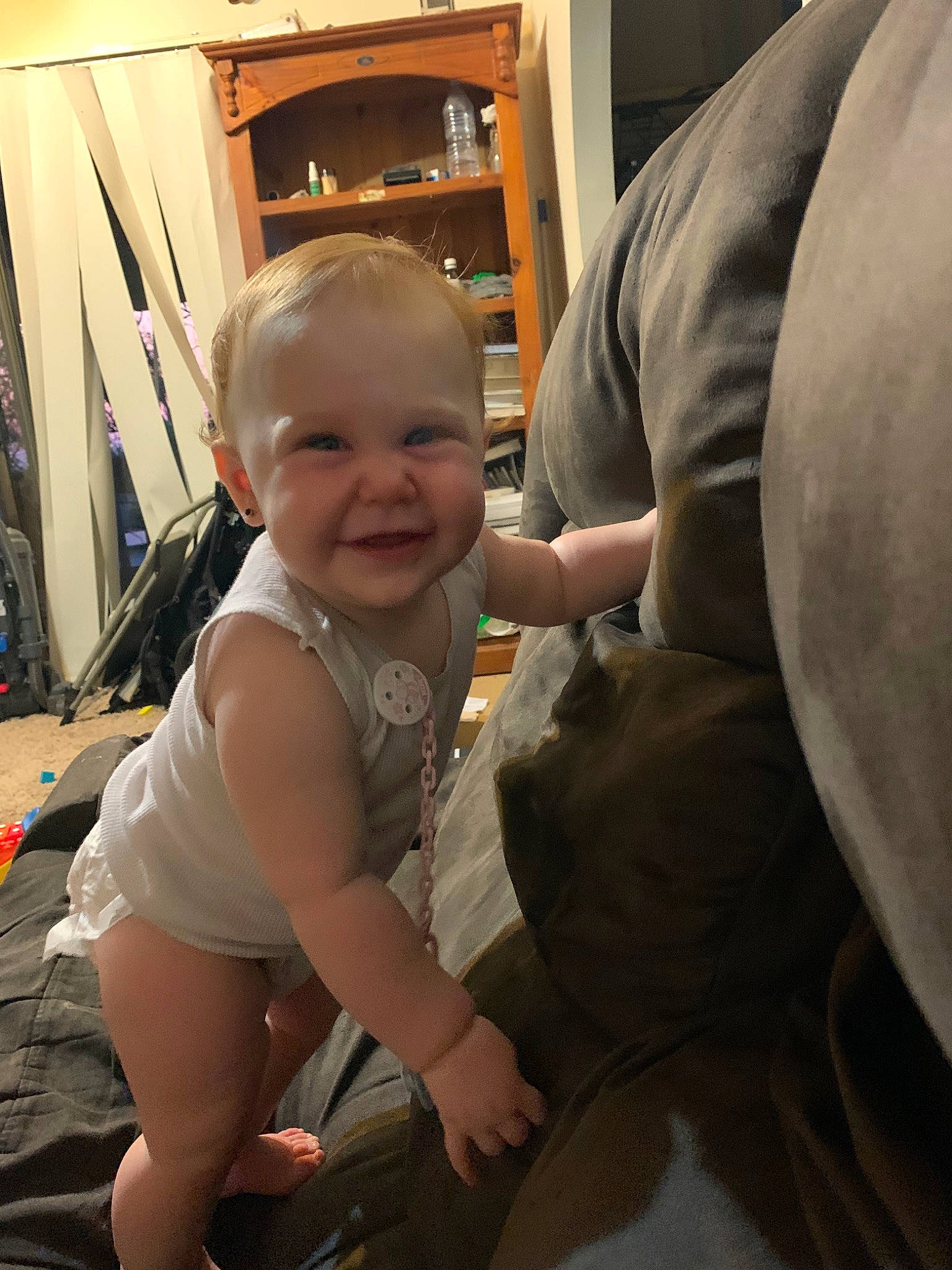 Allegra is registered to the contest to win money with this photo: abdomen, arm, baby, cheek, chest, child, face, fun, hairstyle, hand, head, joy, leg, male, muscle, people, person, sitting, skin, smile