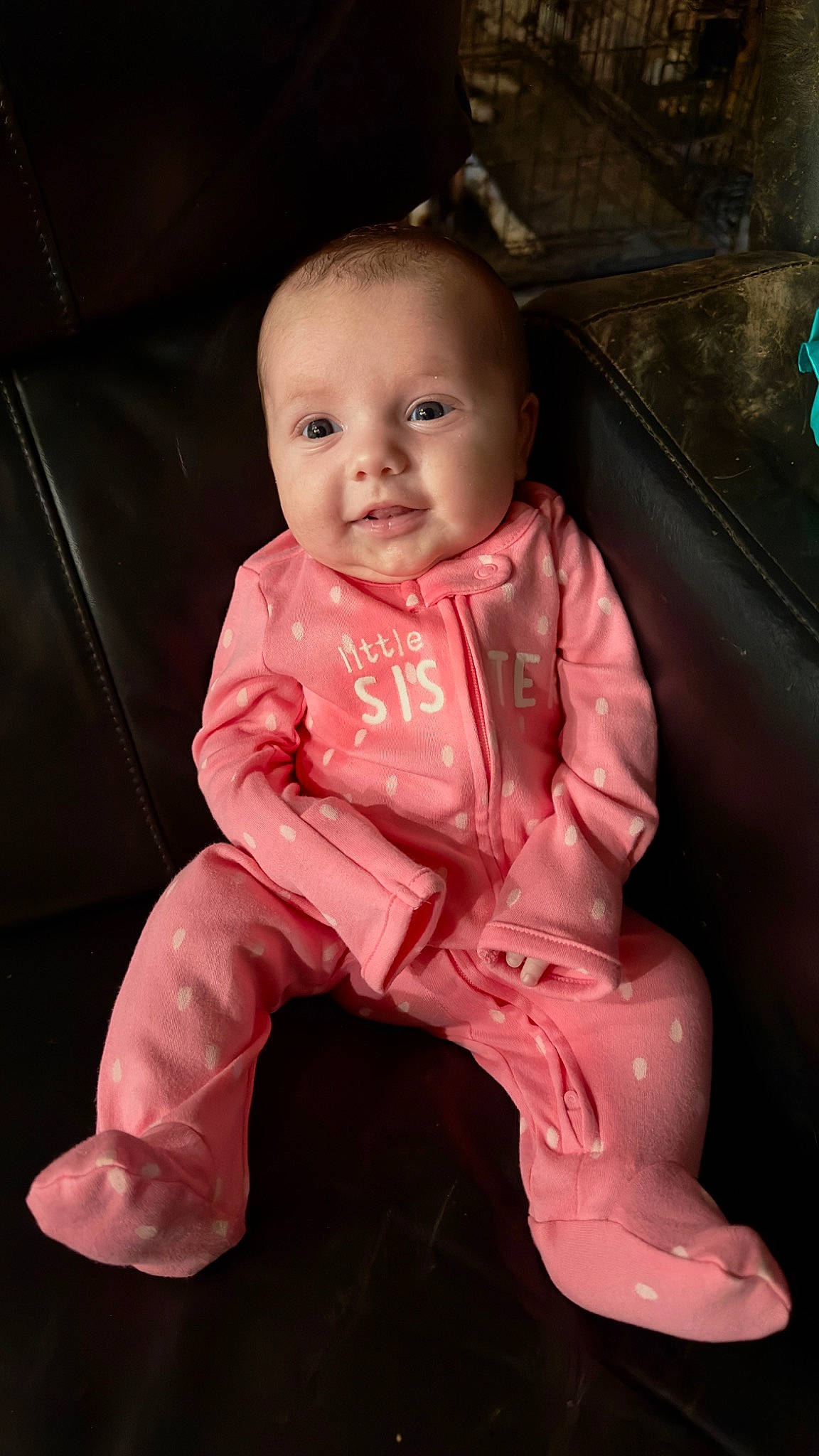 Alita joined the competition — help win amazing prizes! baby, baby_toddler_clothing, carmine, cheek, child, comfort, face, flash_photography, flooring, happy, head, lip, magenta, nose, person, pink, sitting, skin, sleeve, smile