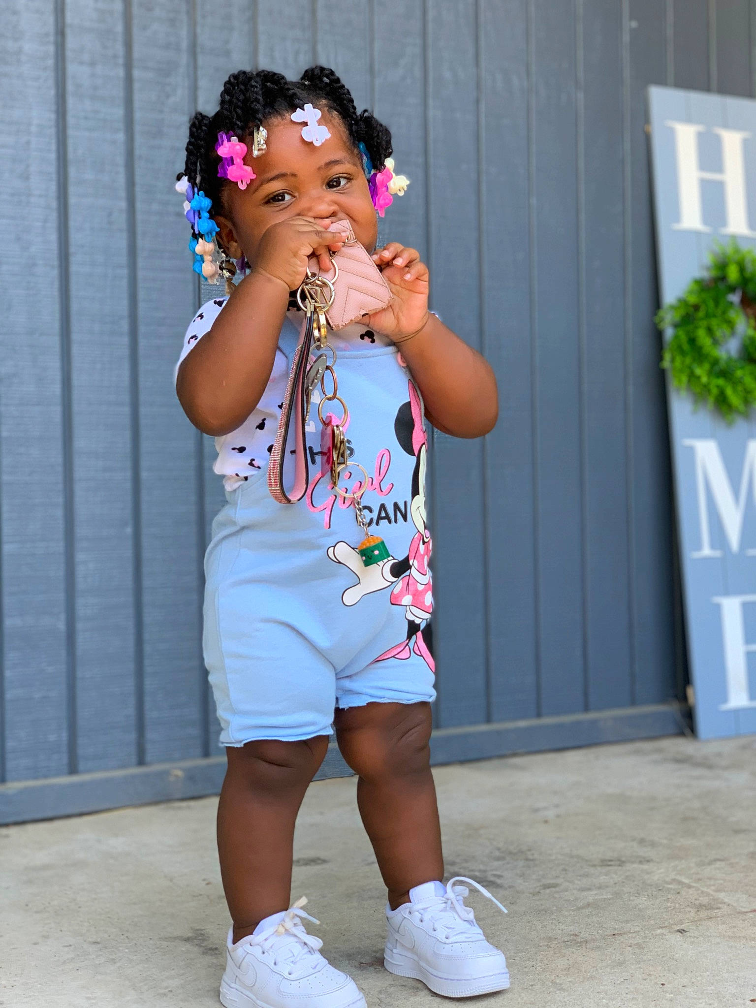 Derrelisa joined the competition — help win amazing prizes! baby_toddler_clothing, electric_blue, entertainment, eyewear, green, happy, houseplant, joint, leisure, magenta, neck, person, pink, shoe, shoulder, sleeve, sportswear, t_shirt, textile, thigh