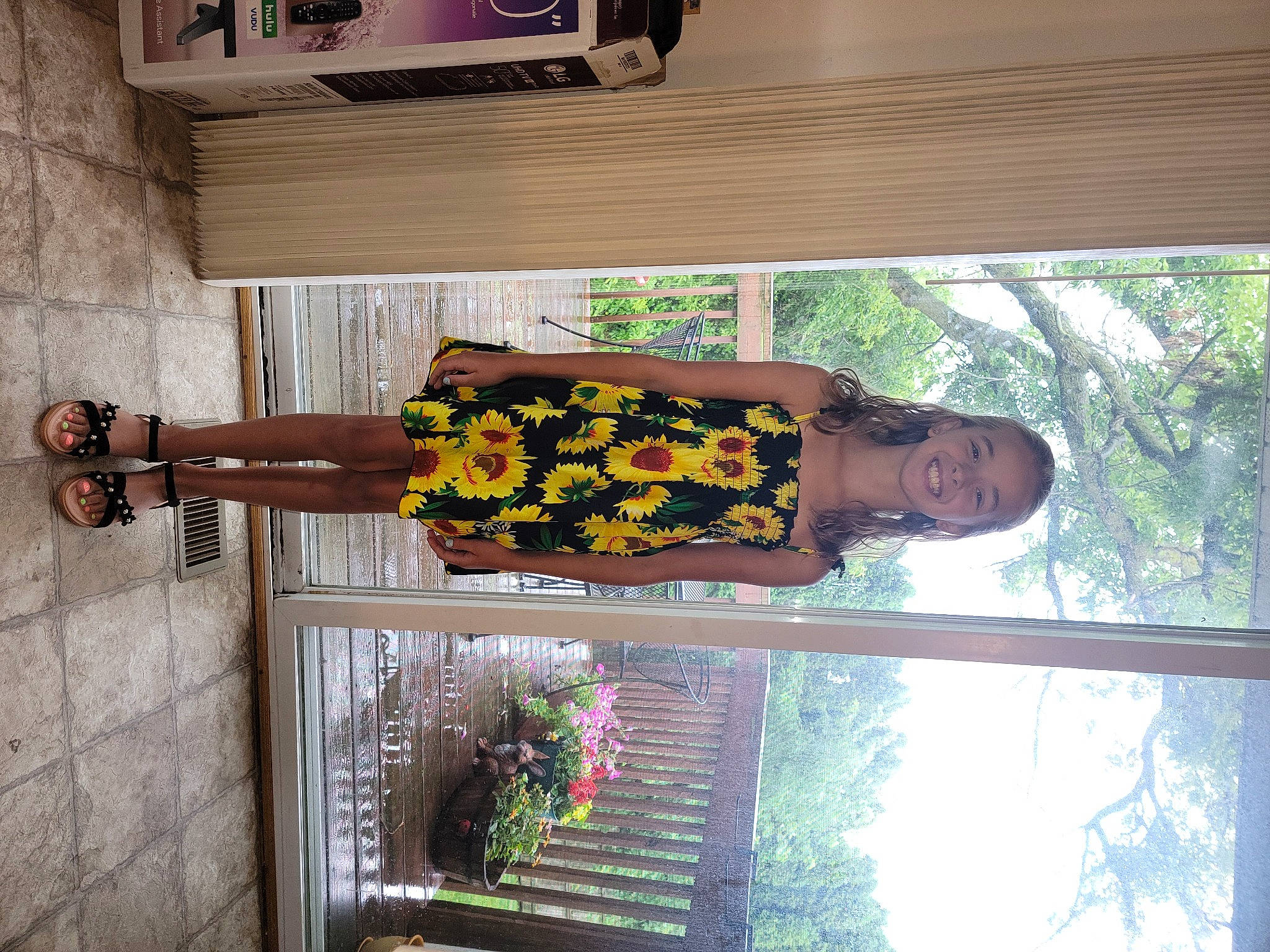 Cheyenne joined the competition — help win amazing prizes! floral_design, flower, flower_arranging, flowerpot, hat, houseplant, interior_design, joy, person, plant, room, shelf, shelving, smile, textile, tints_and_shades, tree, wood