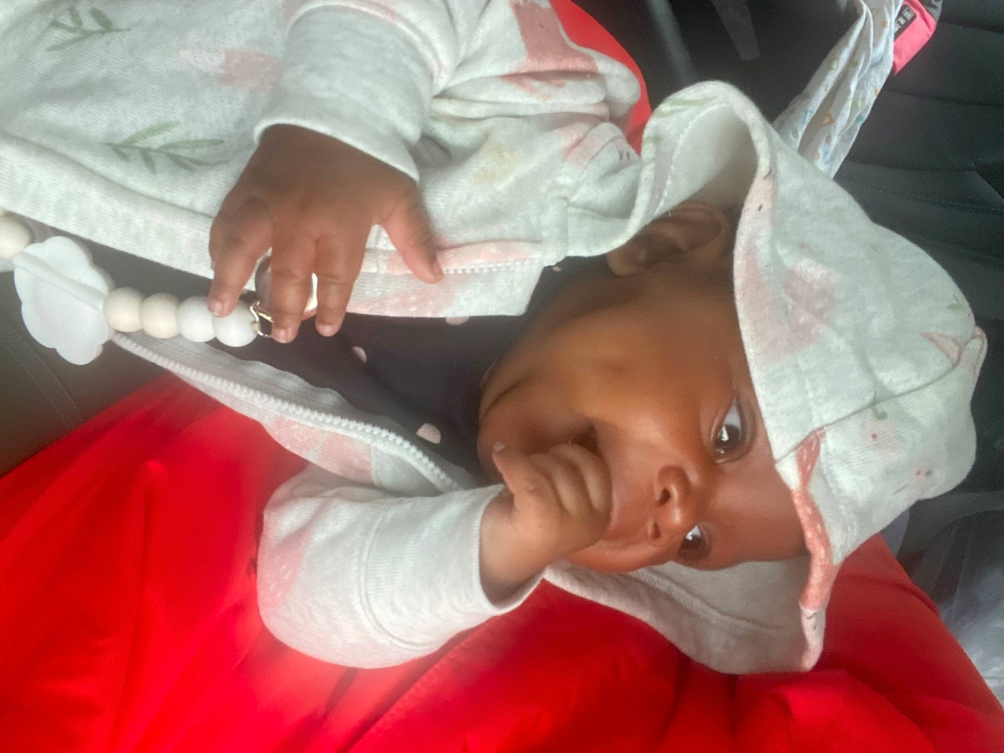 Kariyah joined the competition — help win amazing prizes! baby, baby_toddler_clothing, carmine, child, event, finger, flesh, fun, gesture, happy, hat, headwear, lip, mouth, nail, person, room, skin, sleeve, smile