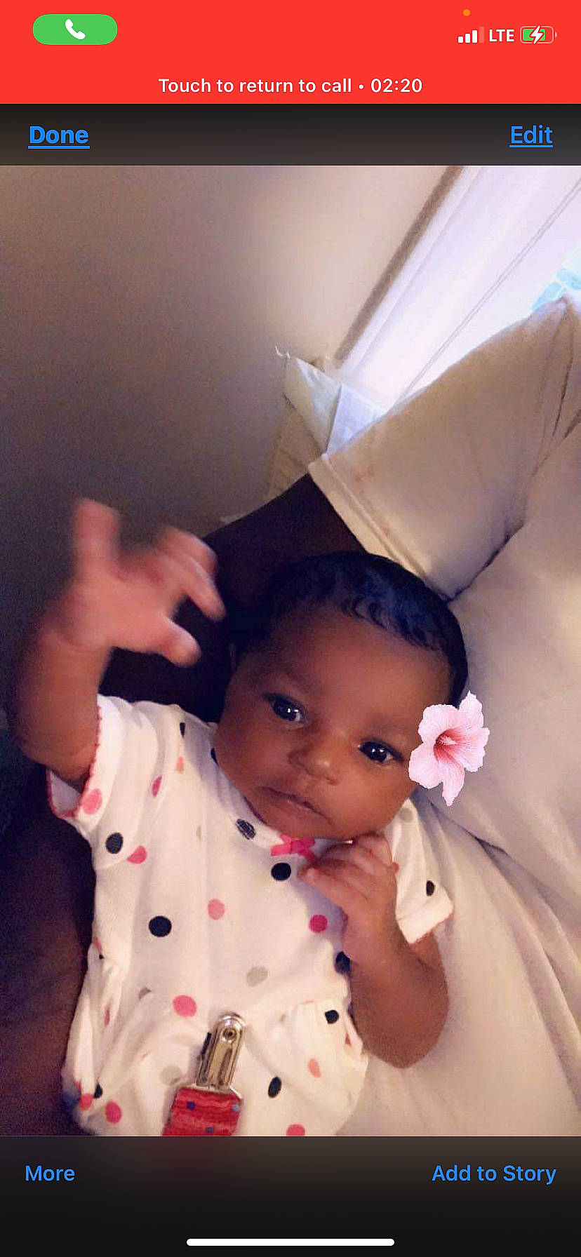 Laniyah is registered to the contest to win money with this photo: arm, baby_toddler_clothing, cheek, chin, collar, eye, face, finger, gesture, happy, head, lip, mouth, neck, nose, person, pink, shoulder, skin, sleeve